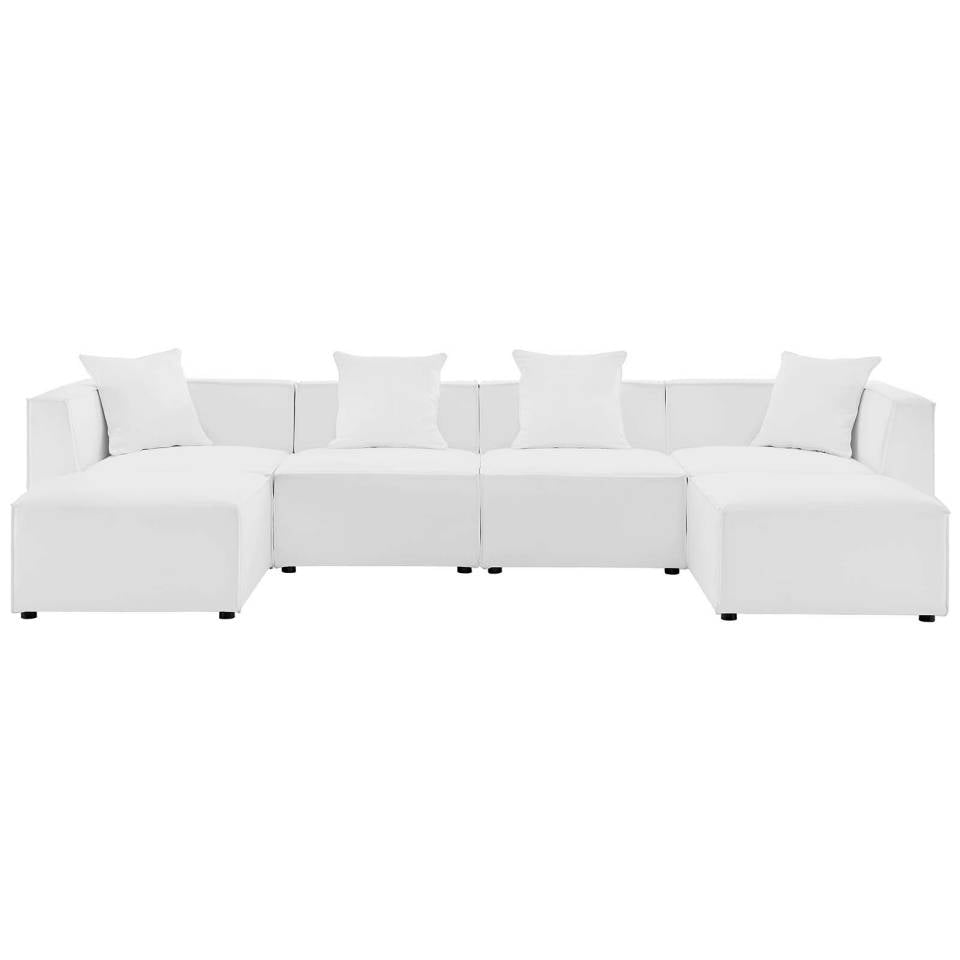 Modway Saybrook Outdoor Patio Upholstered 6-Piece Sectional Sofa | Outdoor Sofas, Loveseats & Sectionals | Modishstore-12