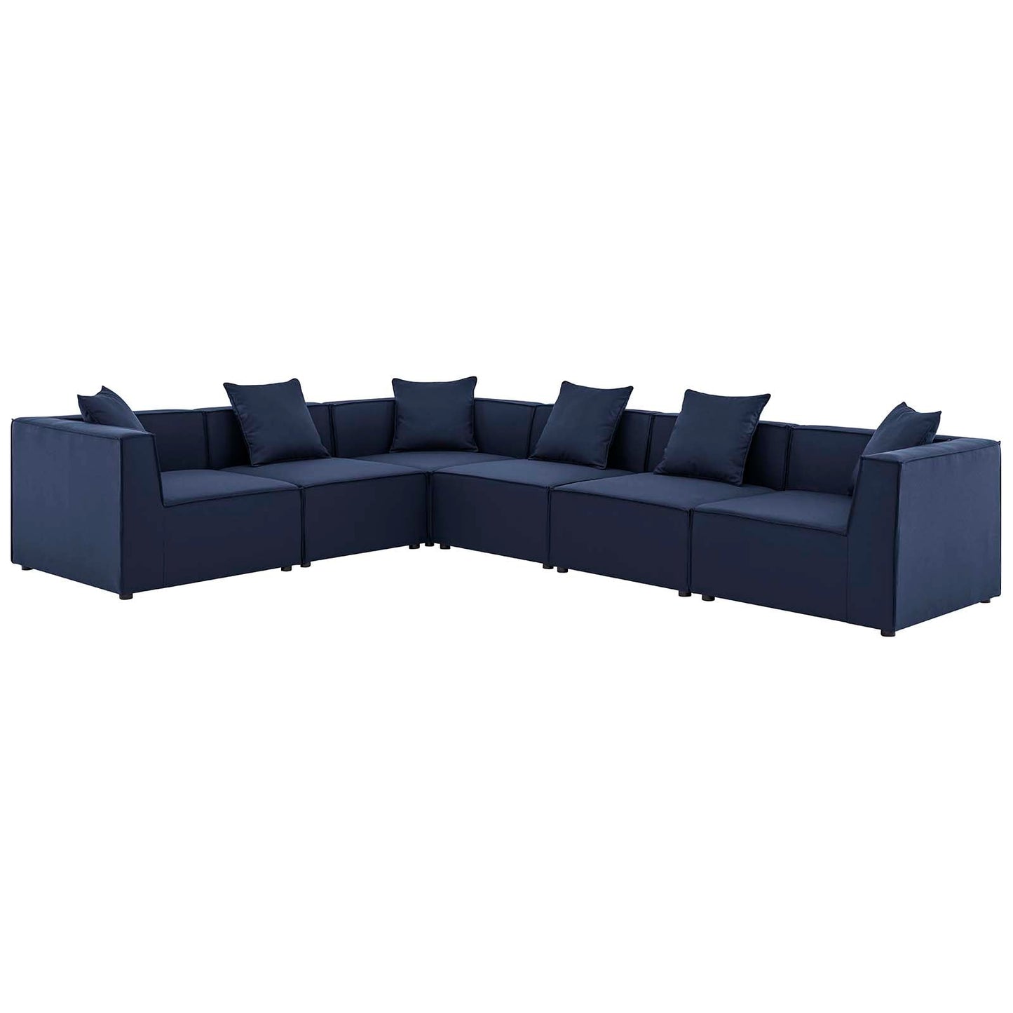 Modway Saybrook Outdoor Patio Upholstered 6-Piece Sectional Sofa | Outdoor Sofas, Loveseats & Sectionals | Modishstore-9