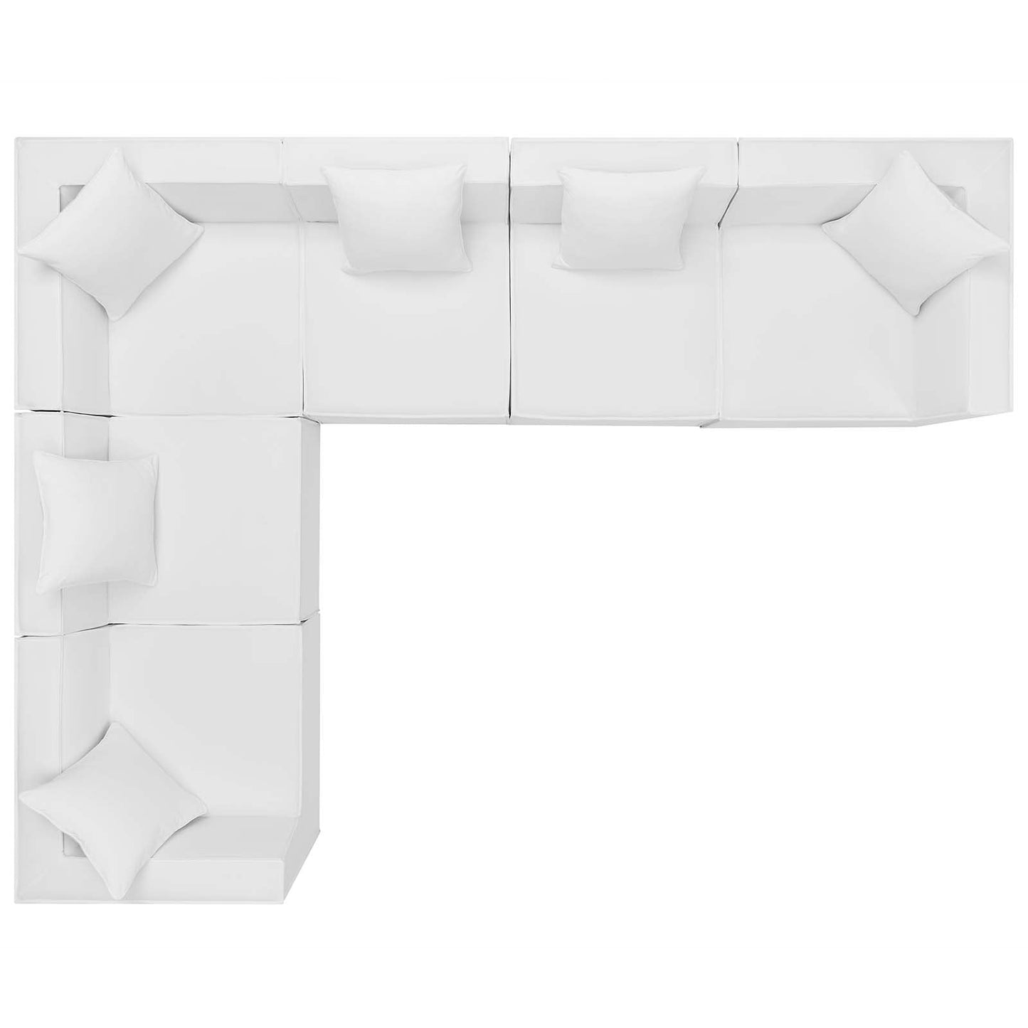 Modway Saybrook Outdoor Patio Upholstered 6-Piece Sectional Sofa | Outdoor Sofas, Loveseats & Sectionals | Modishstore-24
