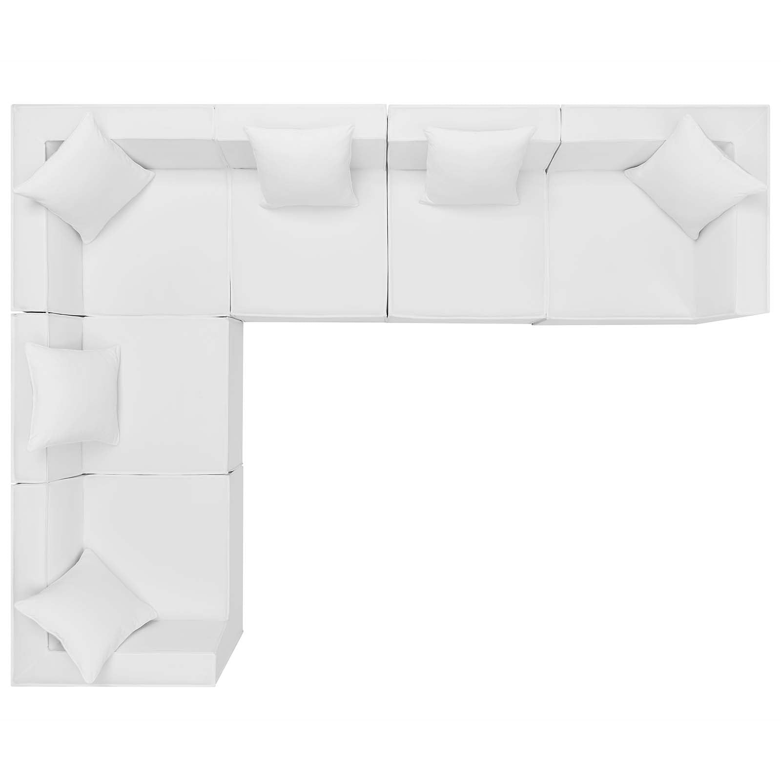 Modway Saybrook Outdoor Patio Upholstered 6-Piece Sectional Sofa | Outdoor Sofas, Loveseats & Sectionals | Modishstore-24