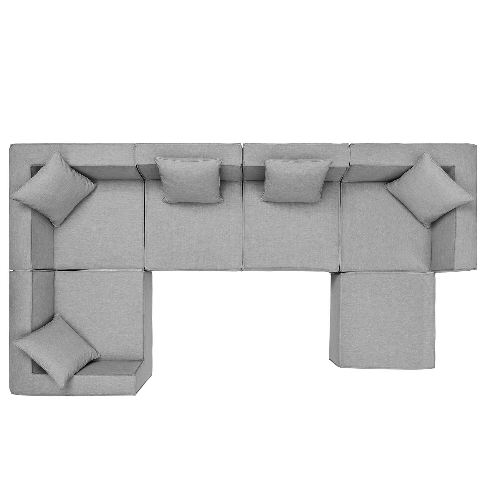 Modway Saybrook Outdoor Patio Upholstered 6-Piece Sectional Sofa | Outdoor Sofas, Loveseats & Sectionals | Modishstore-3