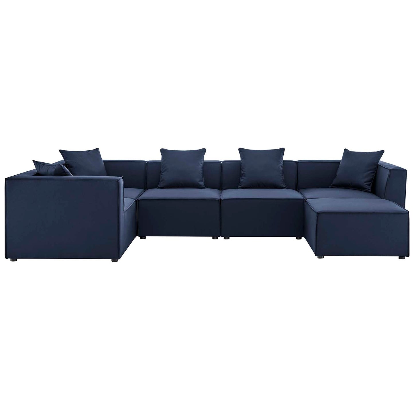 Modway Saybrook Outdoor Patio Upholstered 6-Piece Sectional Sofa | Outdoor Sofas, Loveseats & Sectionals | Modishstore-9