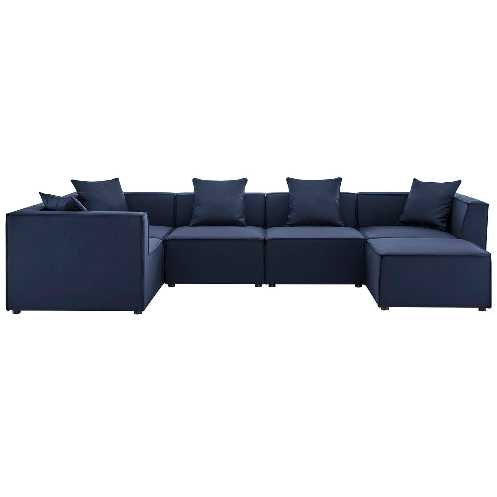 Modway Saybrook Outdoor Patio Upholstered 6-Piece Sectional Sofa | Outdoor Sofas, Loveseats & Sectionals | Modishstore-9