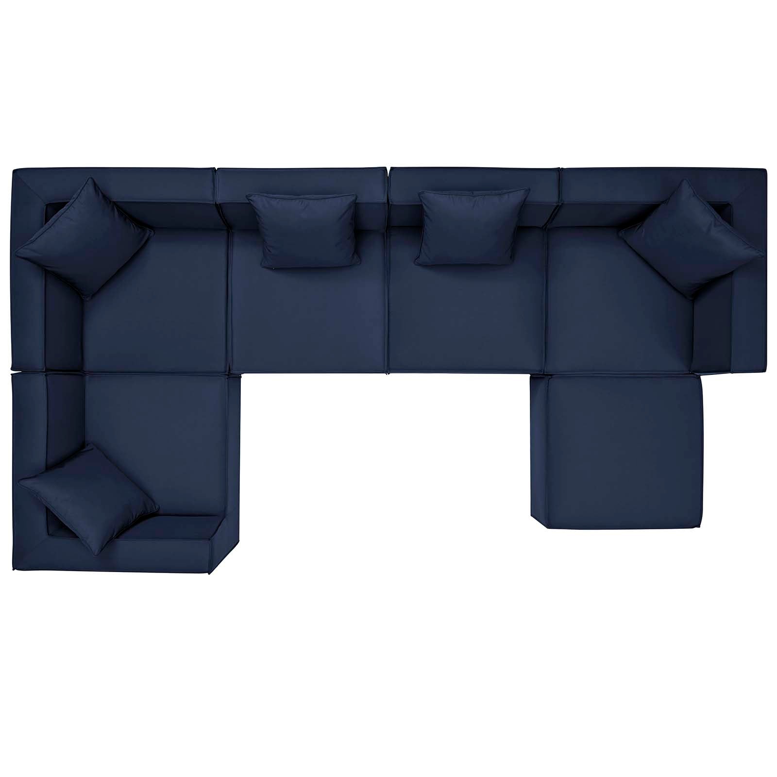 Modway Saybrook Outdoor Patio Upholstered 6-Piece Sectional Sofa | Outdoor Sofas, Loveseats & Sectionals | Modishstore-10