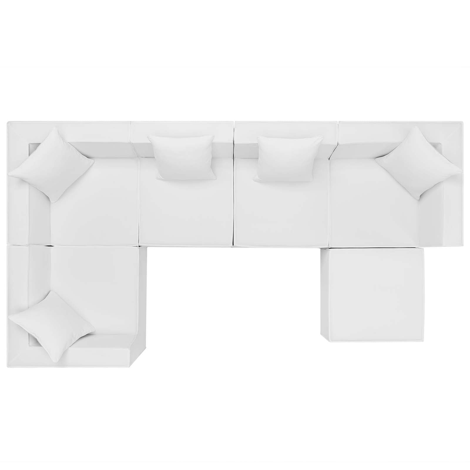 Modway Saybrook Outdoor Patio Upholstered 6-Piece Sectional Sofa | Outdoor Sofas, Loveseats & Sectionals | Modishstore-24