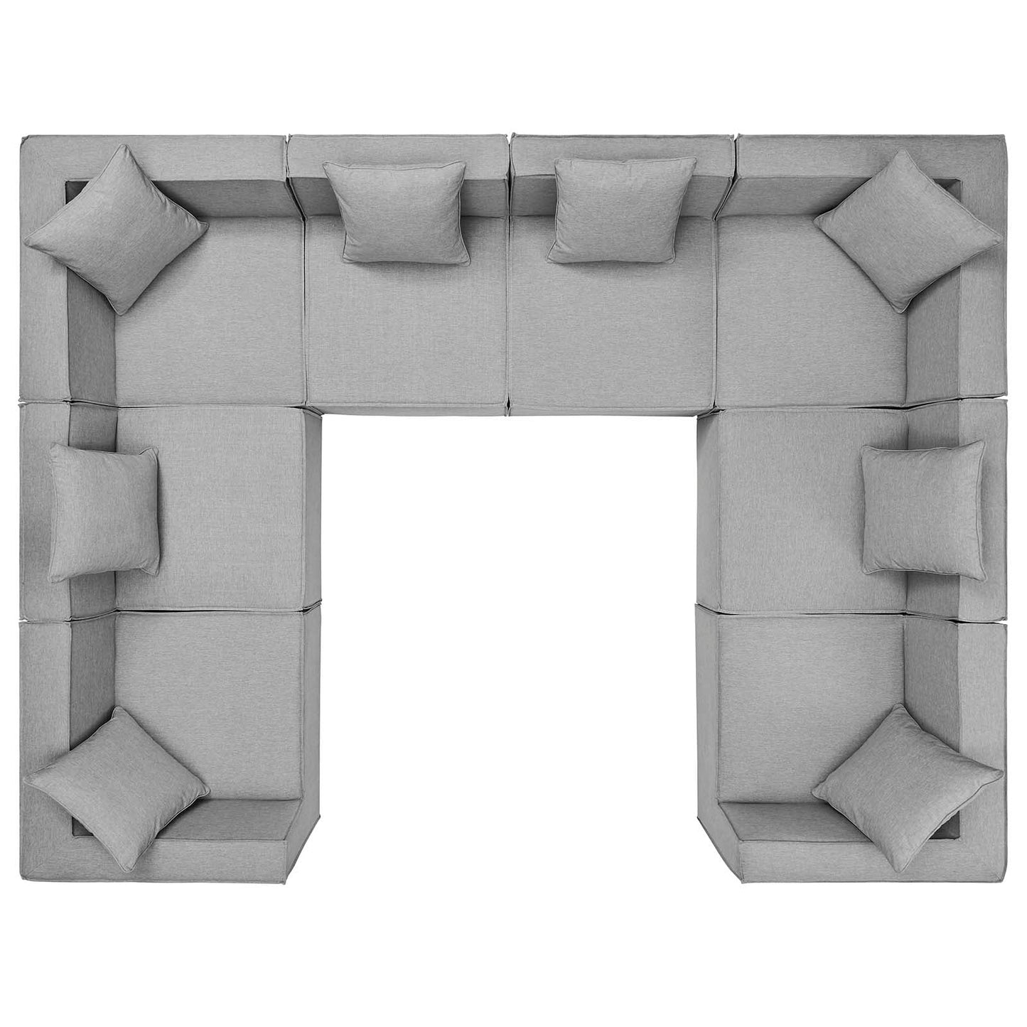 Modway Saybrook Outdoor Patio Upholstered 8-Piece Sectional Sofa |  | Modishstore-2