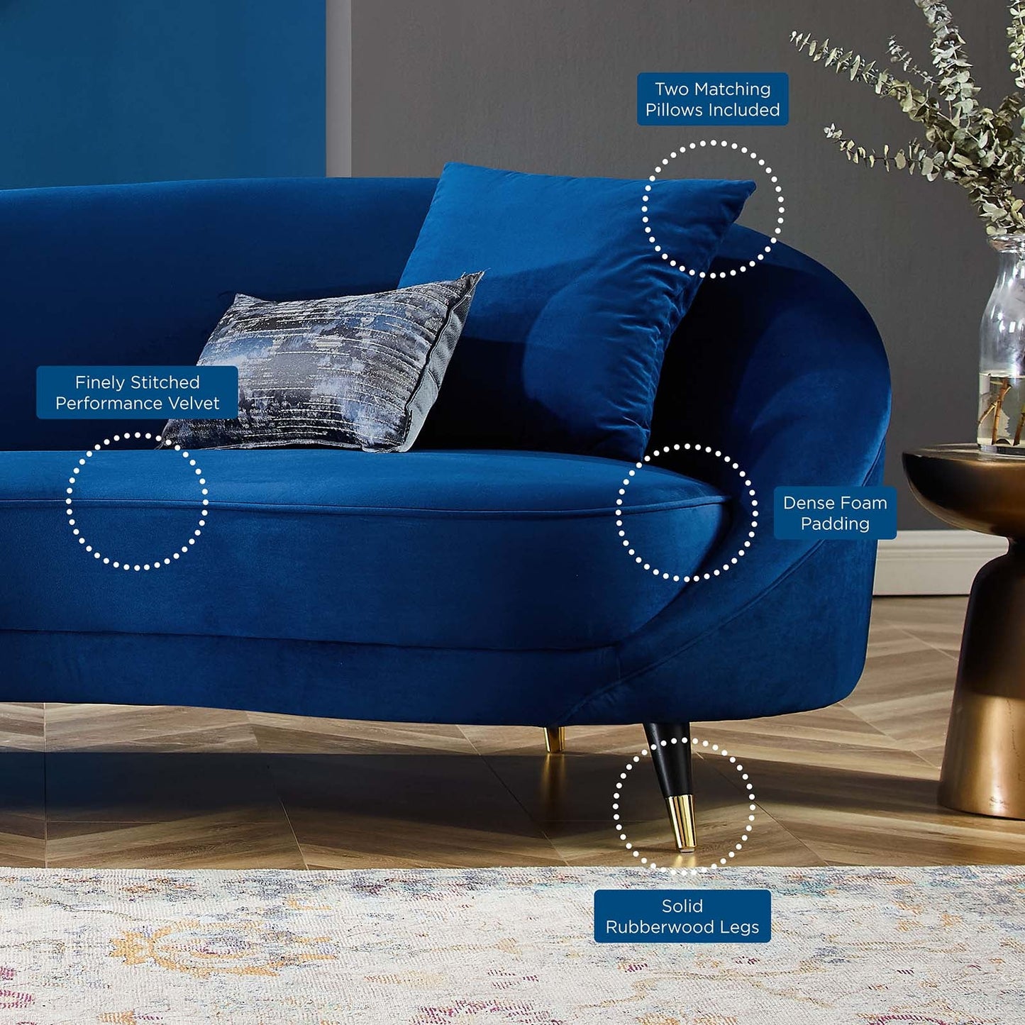 Modway Echo Performance Velvet Sofa - EEI-4404