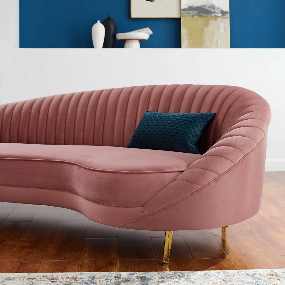 Modway Camber Channel Tufted Performance Velvet Sofa | Sofas | 