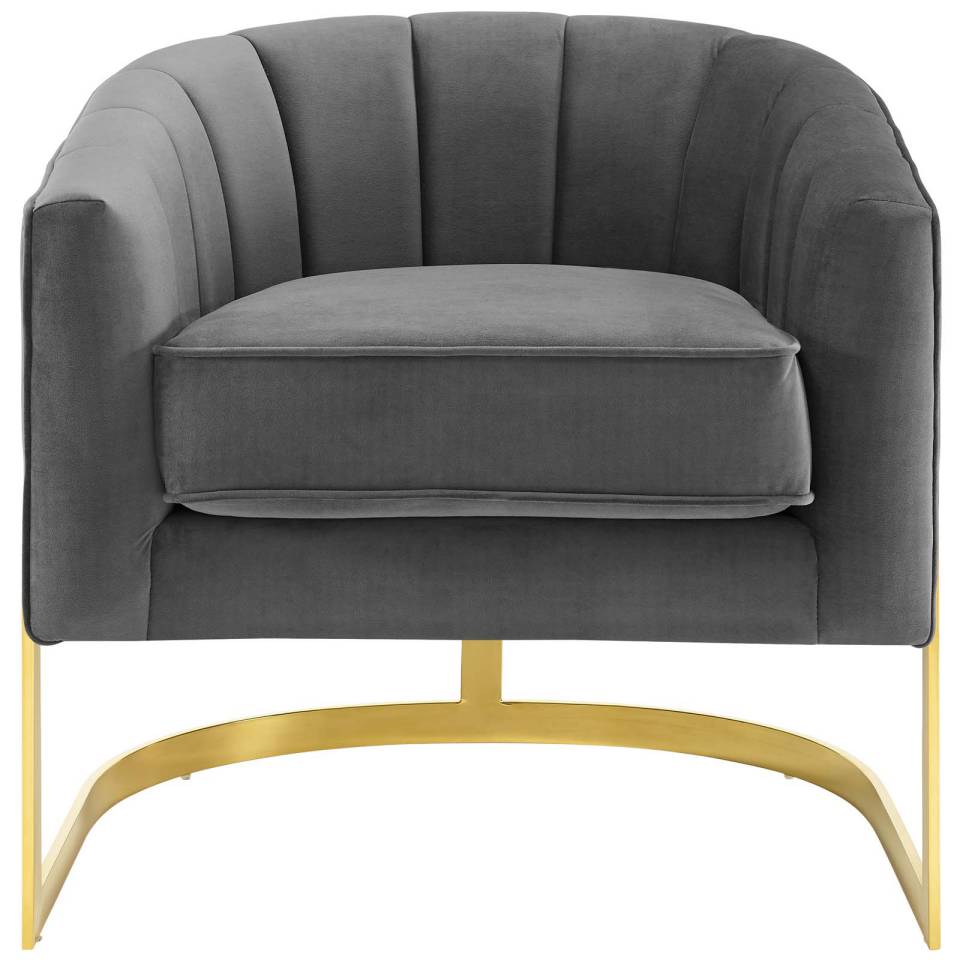 Modway Esteem Accent Armchair Performance Velvet Set of 2 | Armchairs | 