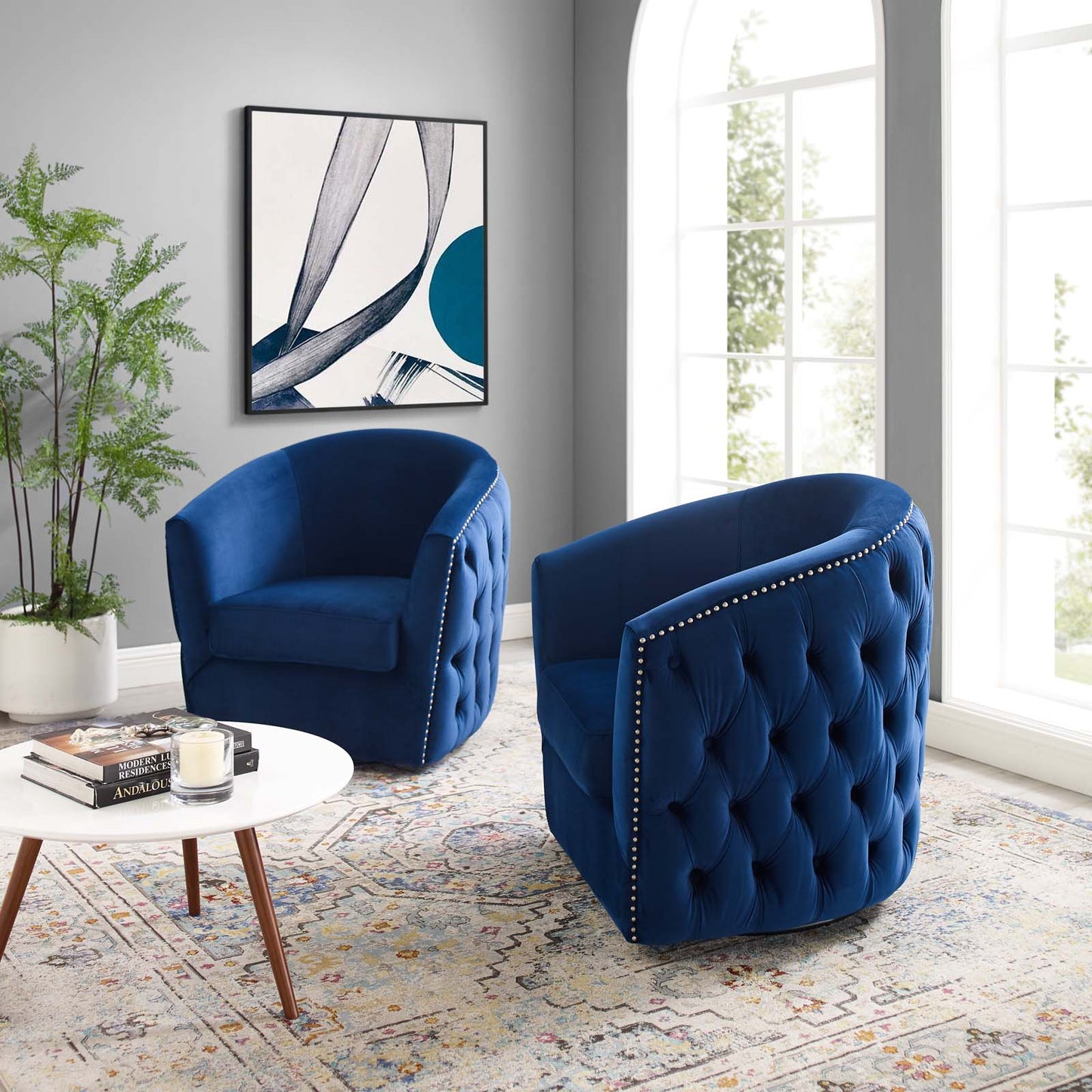 Rogue Armchair Performance Velvet Set of 2 By Modway - EEI-4425 | Armchairs | Modishstore