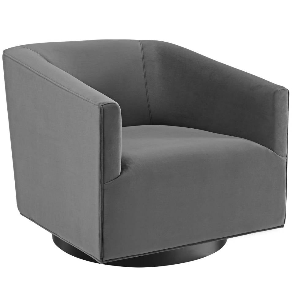 Modway Twist Swivel Chair Performance Velvet Set of 2 | Accent Chairs | Modishstore-3