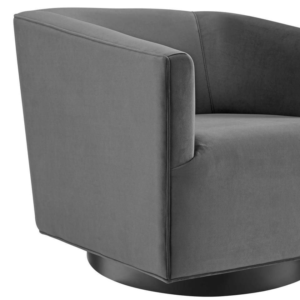 Modway Twist Swivel Chair Performance Velvet Set of 2 | Accent Chairs | Modishstore-7