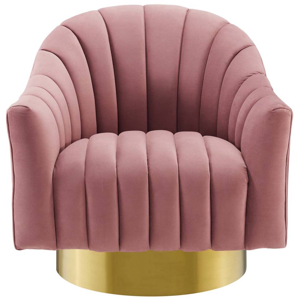 Modway Buoyant Swivel Chair Performance Velvet Set of 2 | Accent Chairs | 