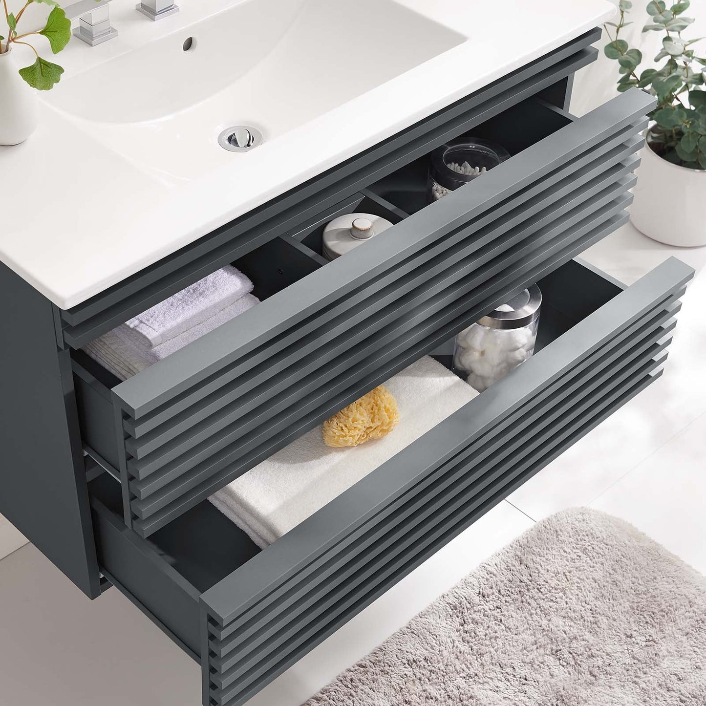 Modway Render 36" Wall-Mount Bathroom Vanity | Bathroom Accessories | Modishstore-32