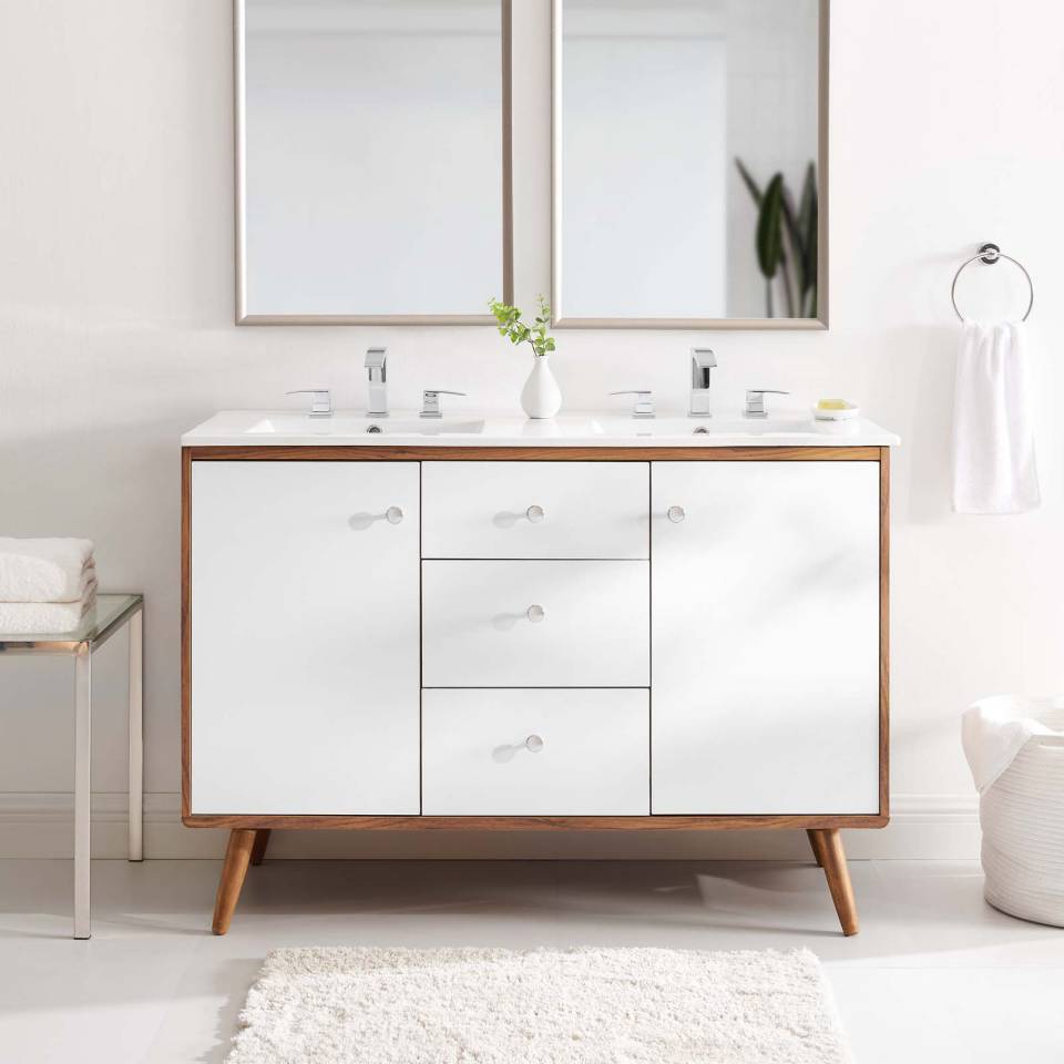 Modway Transmit 48" Double Sink Bathroom Vanity | Bathroom Accessories | Modishstore