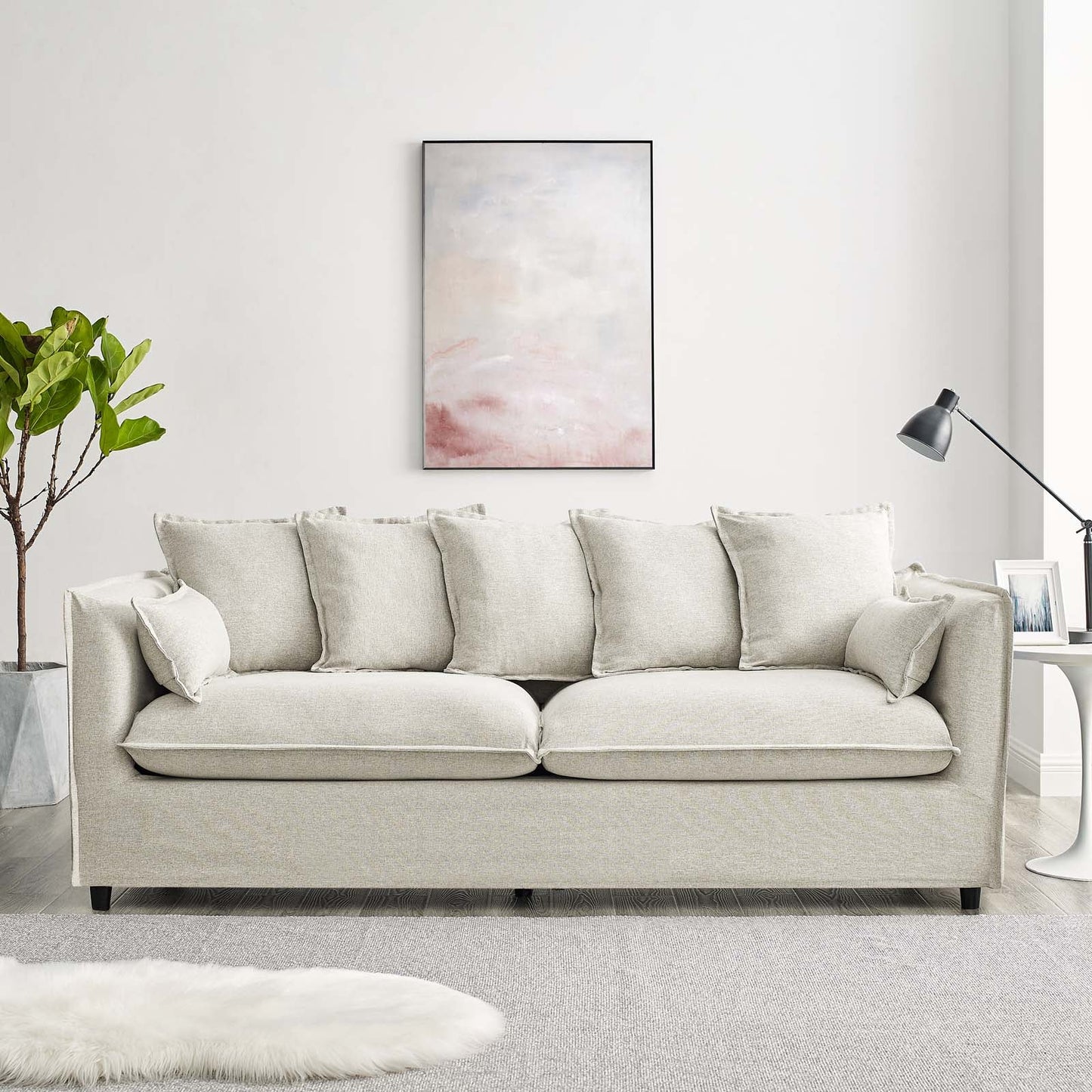 Avalon Slipcover Fabric Sofa By Modway | Sofas