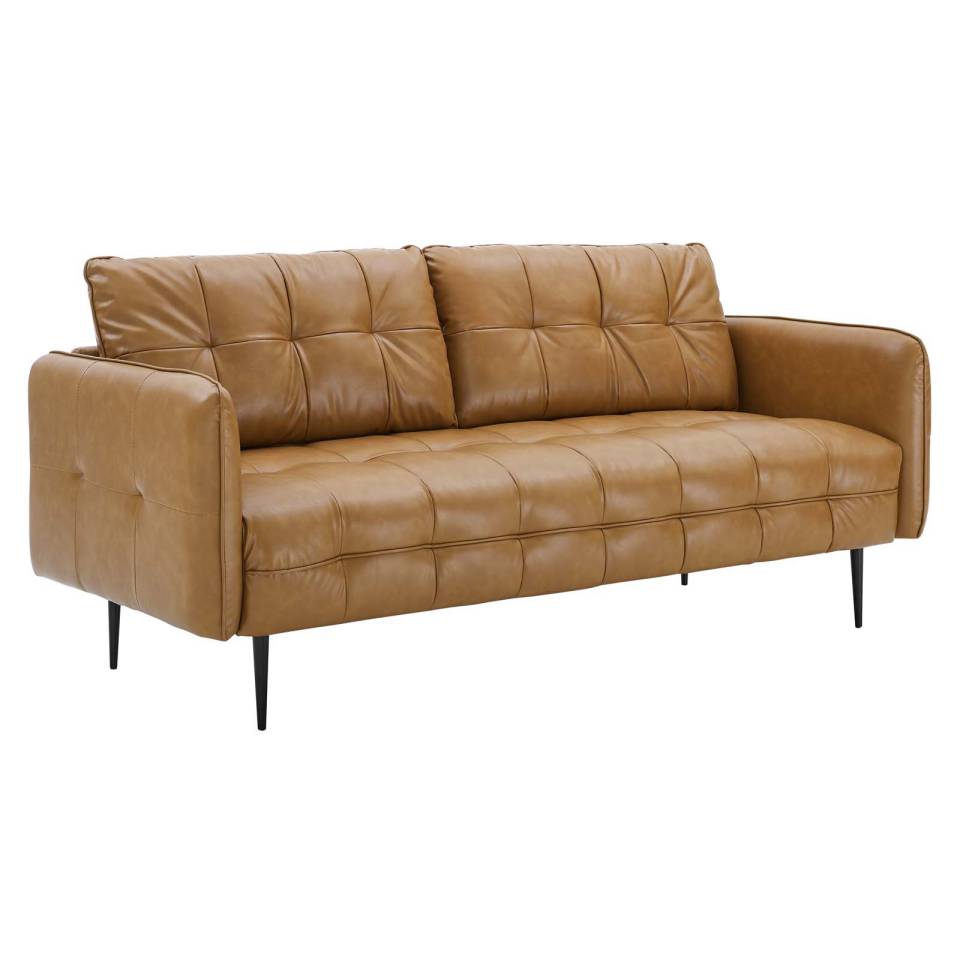 Modway Cameron Tufted Vegan Leather Sofa | Sofas | 