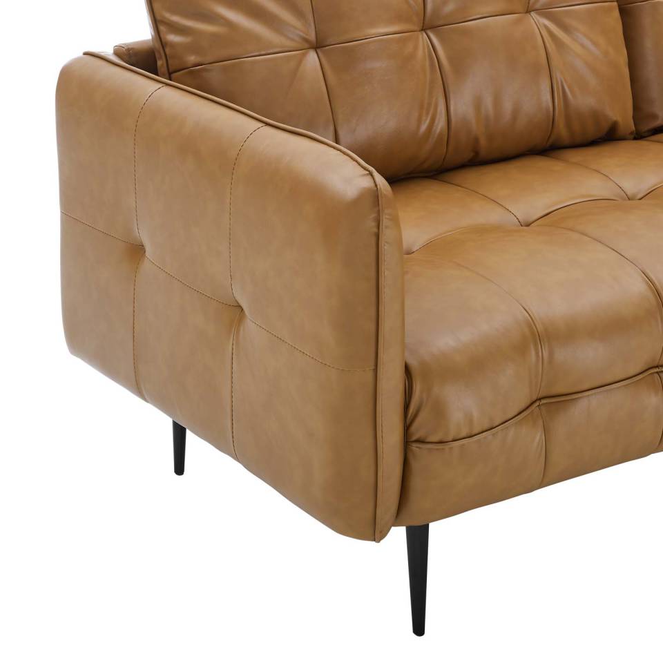 Modway Cameron Tufted Vegan Leather Sofa | Sofas | 