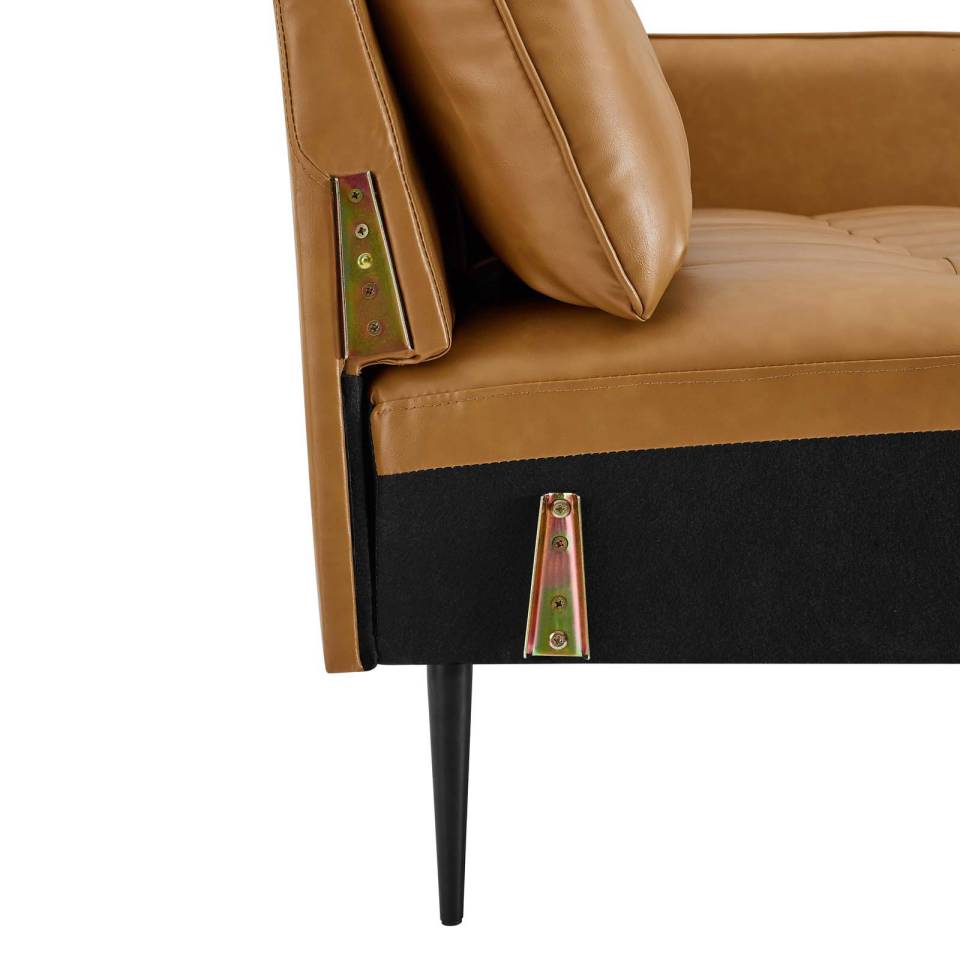 Modway Cameron Tufted Vegan Leather Sofa | Sofas | 