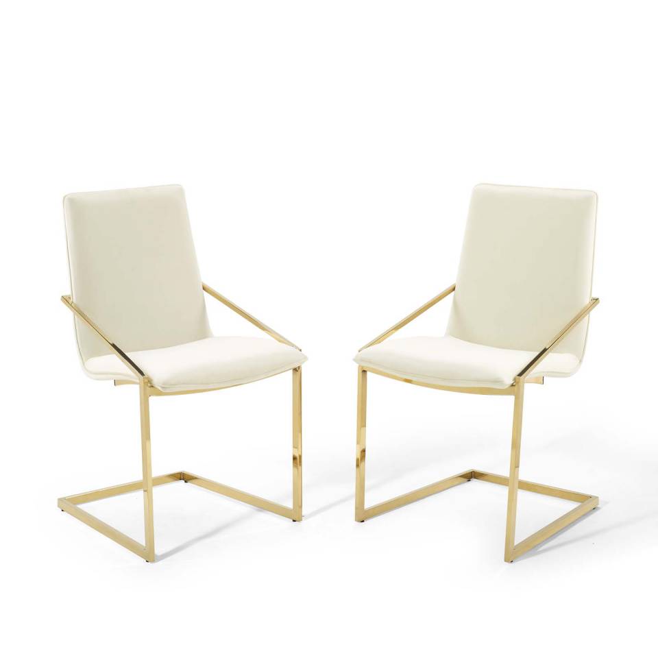 Modway Pitch Dining Armchair Performance Velvet Set of 2 | Armchairs | Modishstore-8