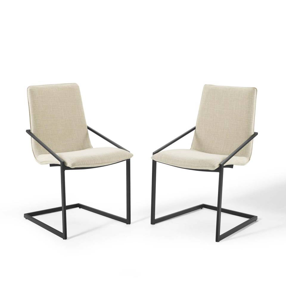 Modway Pitch Dining Armchair Upholstered Fabric Set of 2 | Armchairs | Modishstore-2