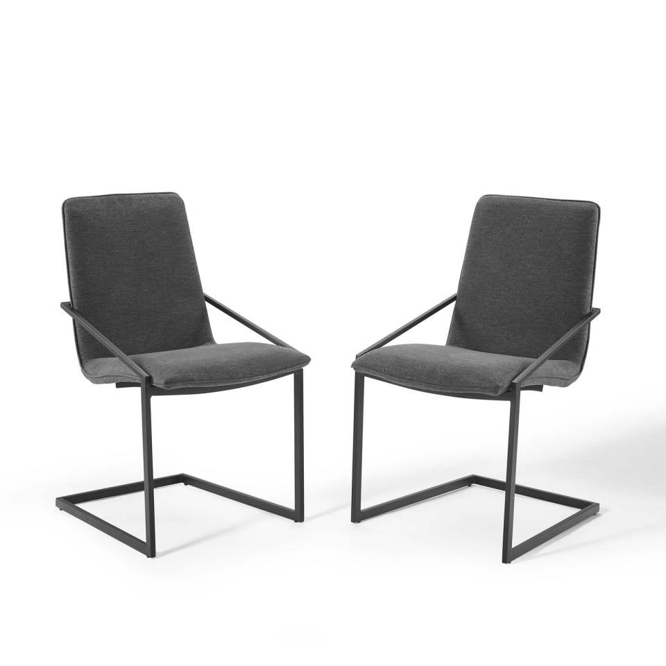 Modway Pitch Dining Armchair Upholstered Fabric Set of 2 | Armchairs | Modishstore-8