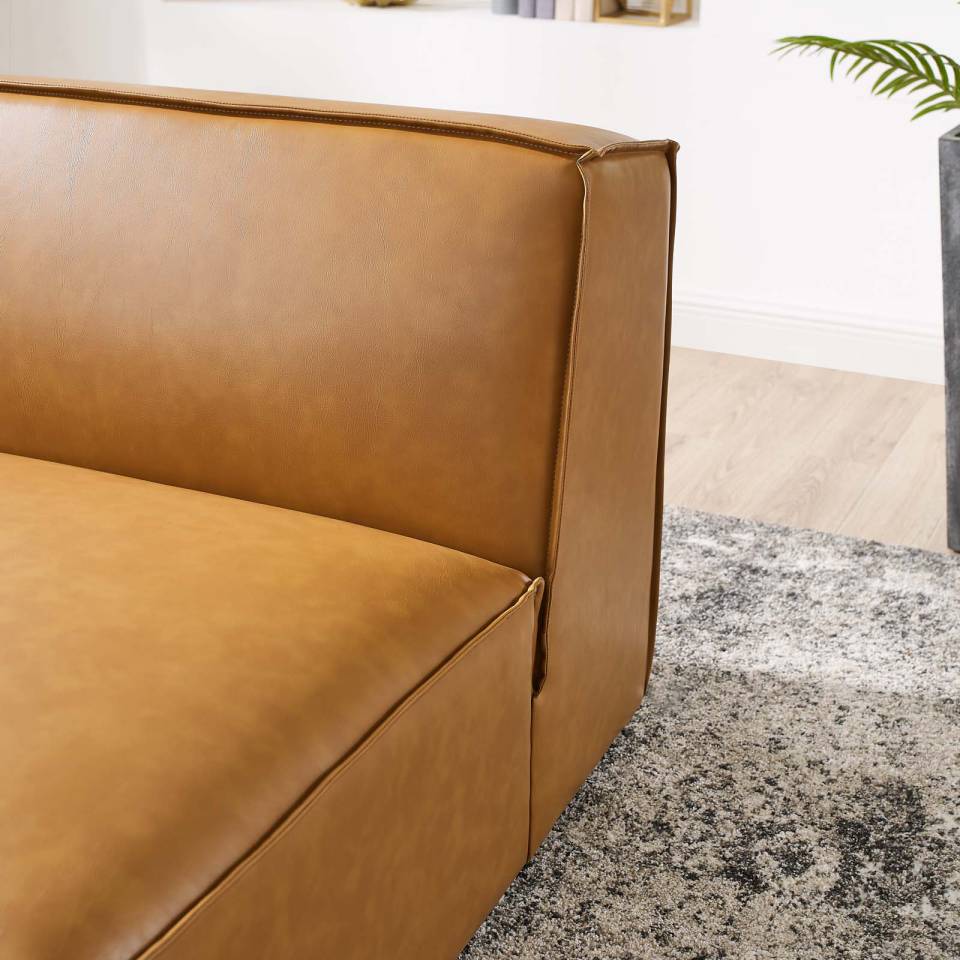 Modway Restore Vegan Leather Sectional Sofa Armless Chair | Chairs & Recliners | Modishstore-3