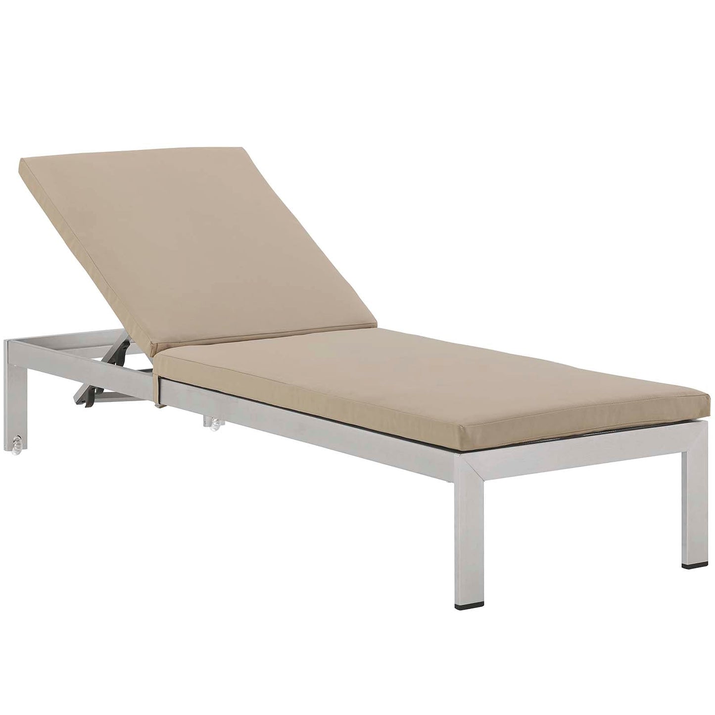 Modway Shore Outdoor Patio Aluminum Chaise with Cushions |  | Modishstore-2