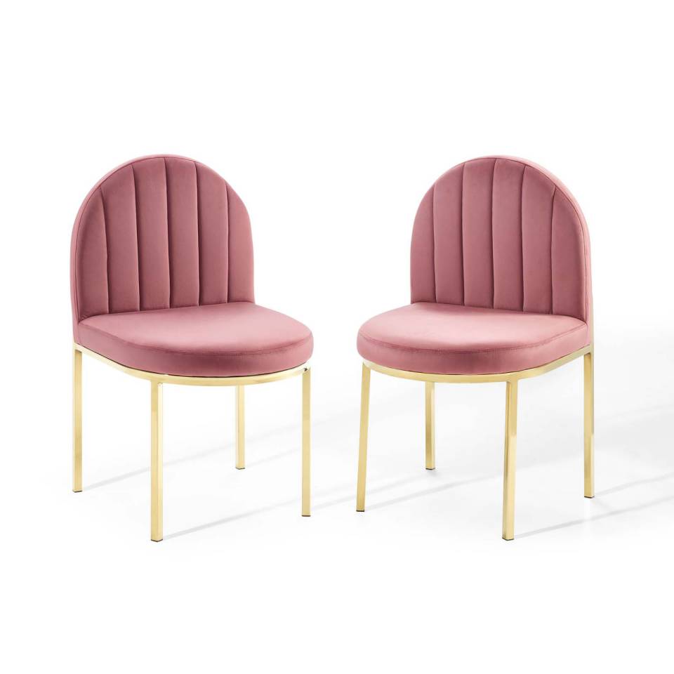 Modway Isla Dining Side Chair Performance Velvet Set of 2 | Side Chairs | 