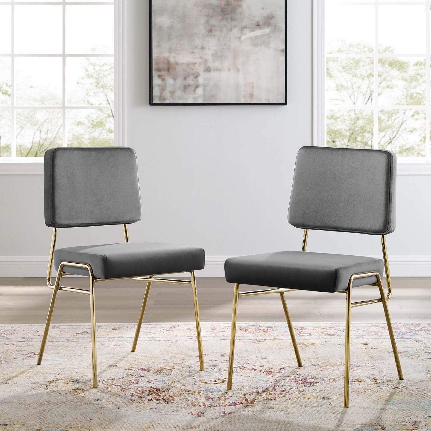 Modway Craft Dining Side Chair Performance Velvet Set of 2 - EEI-4505