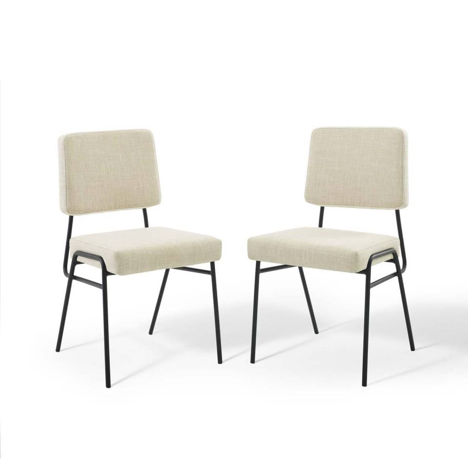 Modway Craft Dining Side Chair Upholstered Fabric Set of 2 | Side Chairs | 