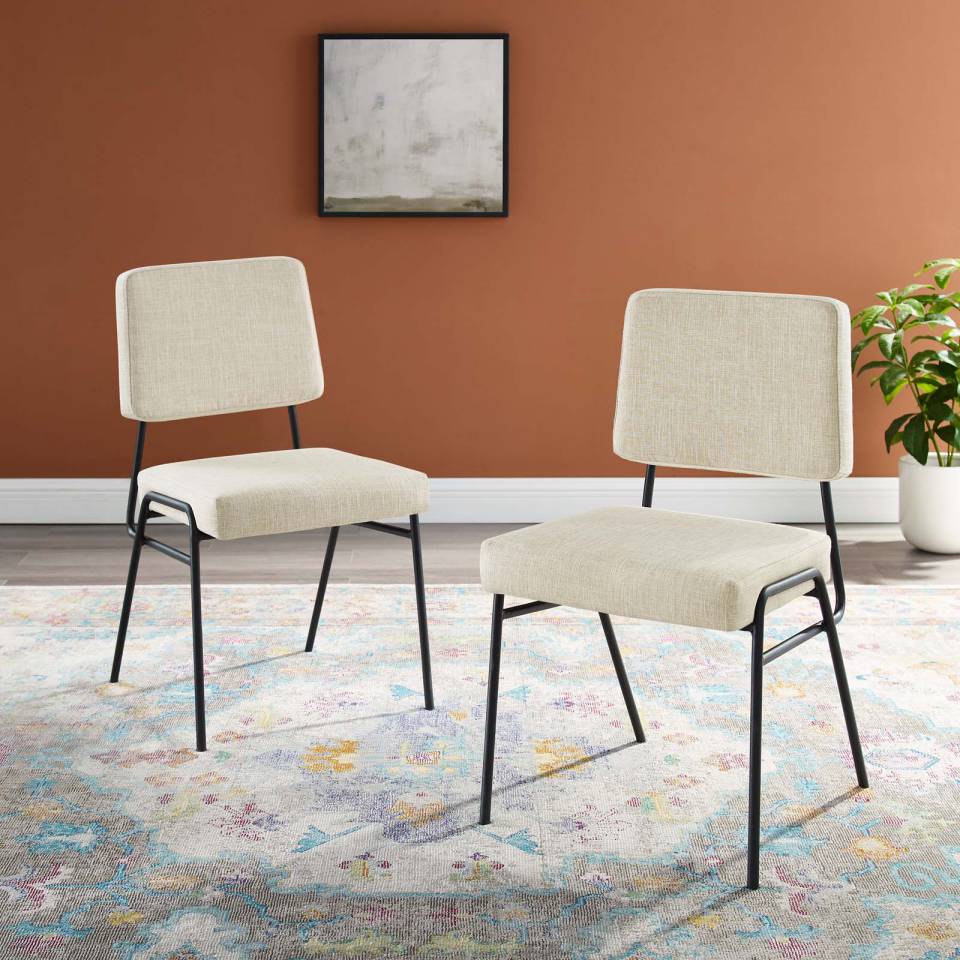Modway Craft Dining Side Chair Upholstered Fabric Set of 2 | Side Chairs