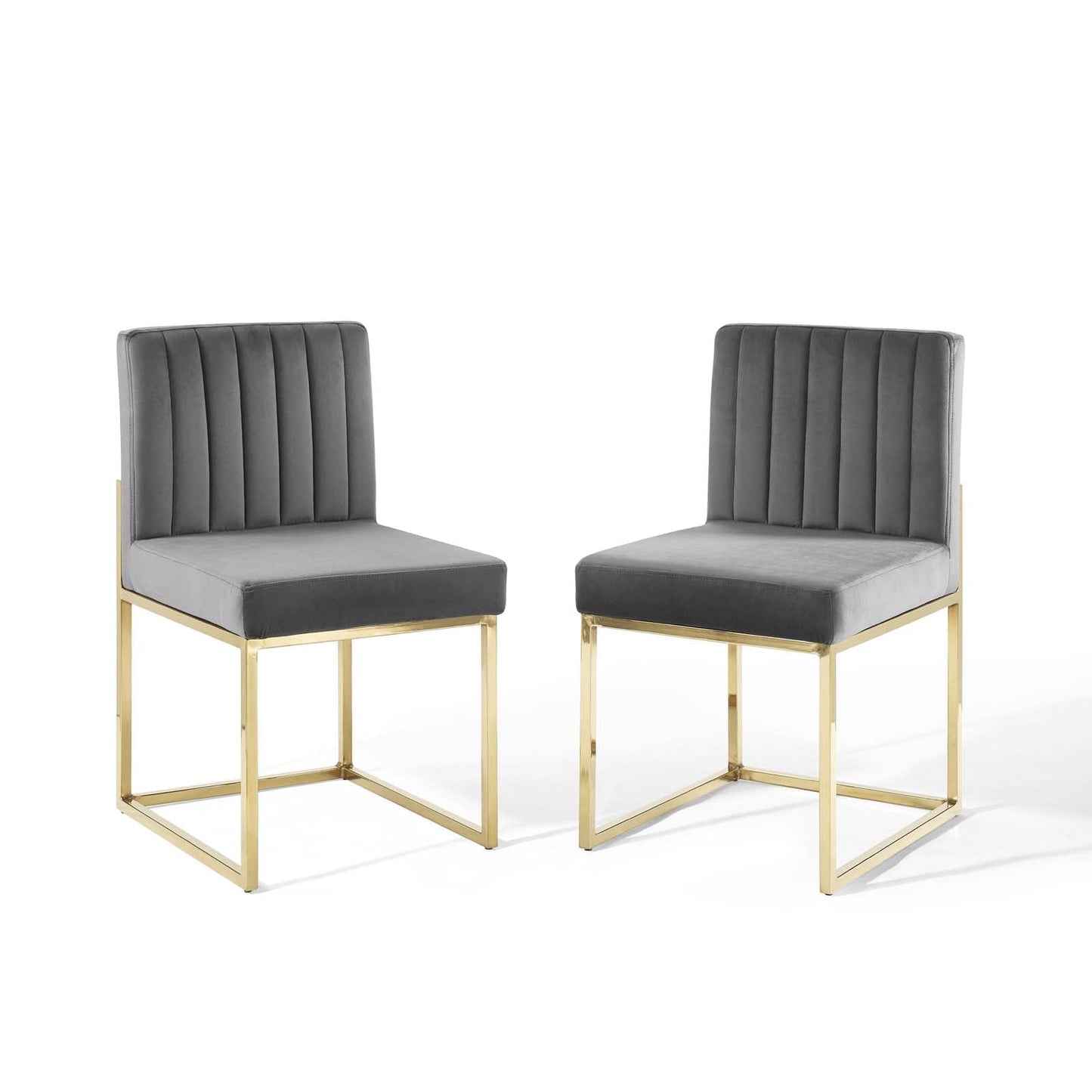 Modway Carriage Dining Chair Performance Velvet Set of 2 | Dining Chairs | 