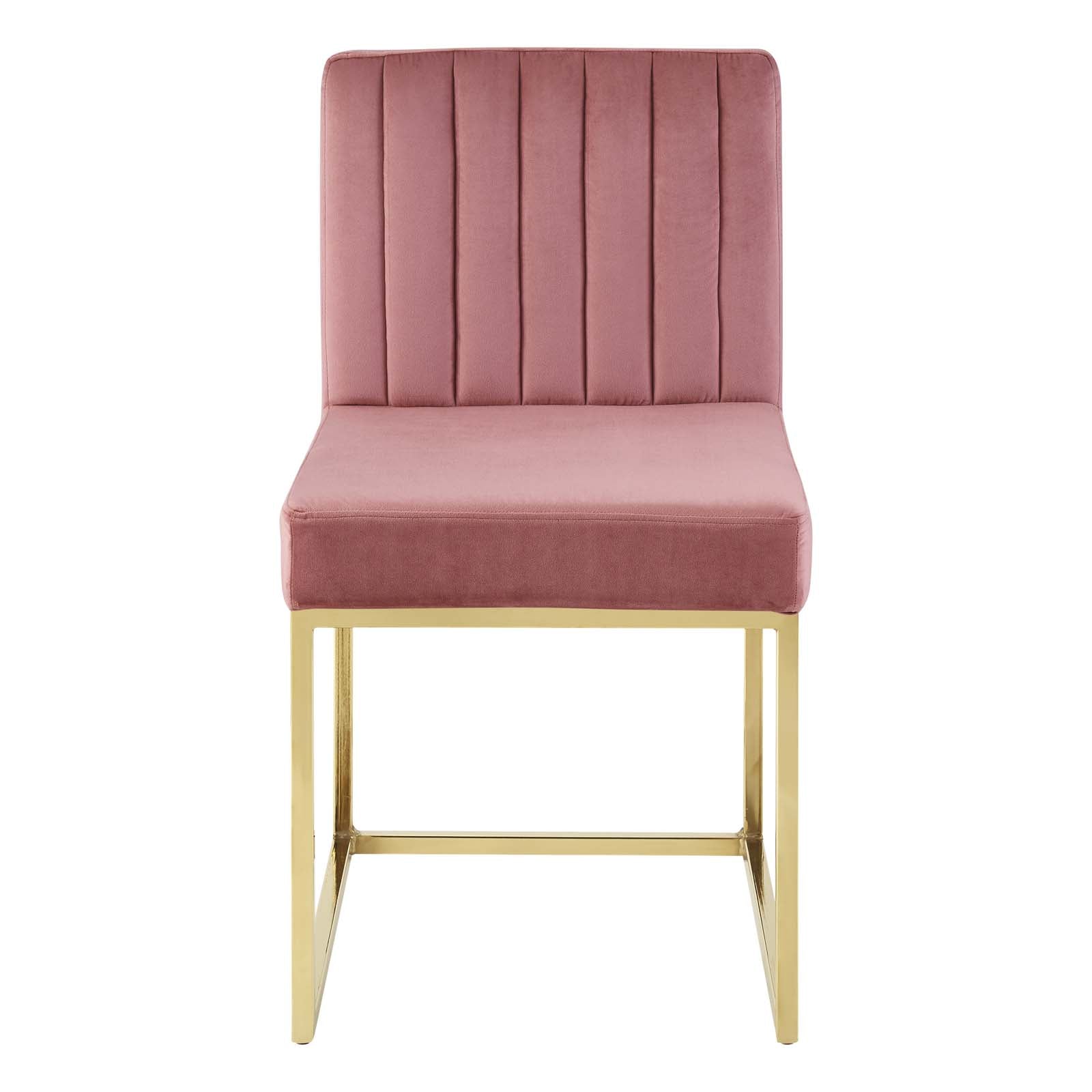 Modway Carriage Dining Chair Performance Velvet Set of 2 | Dining Chairs | 