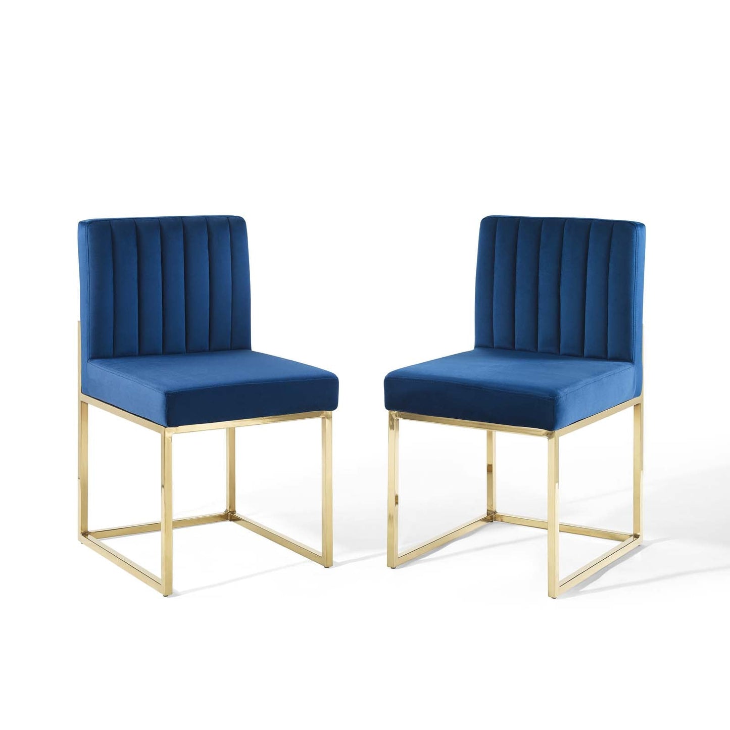Modway Carriage Dining Chair Performance Velvet Set of 2 | Dining Chairs | 