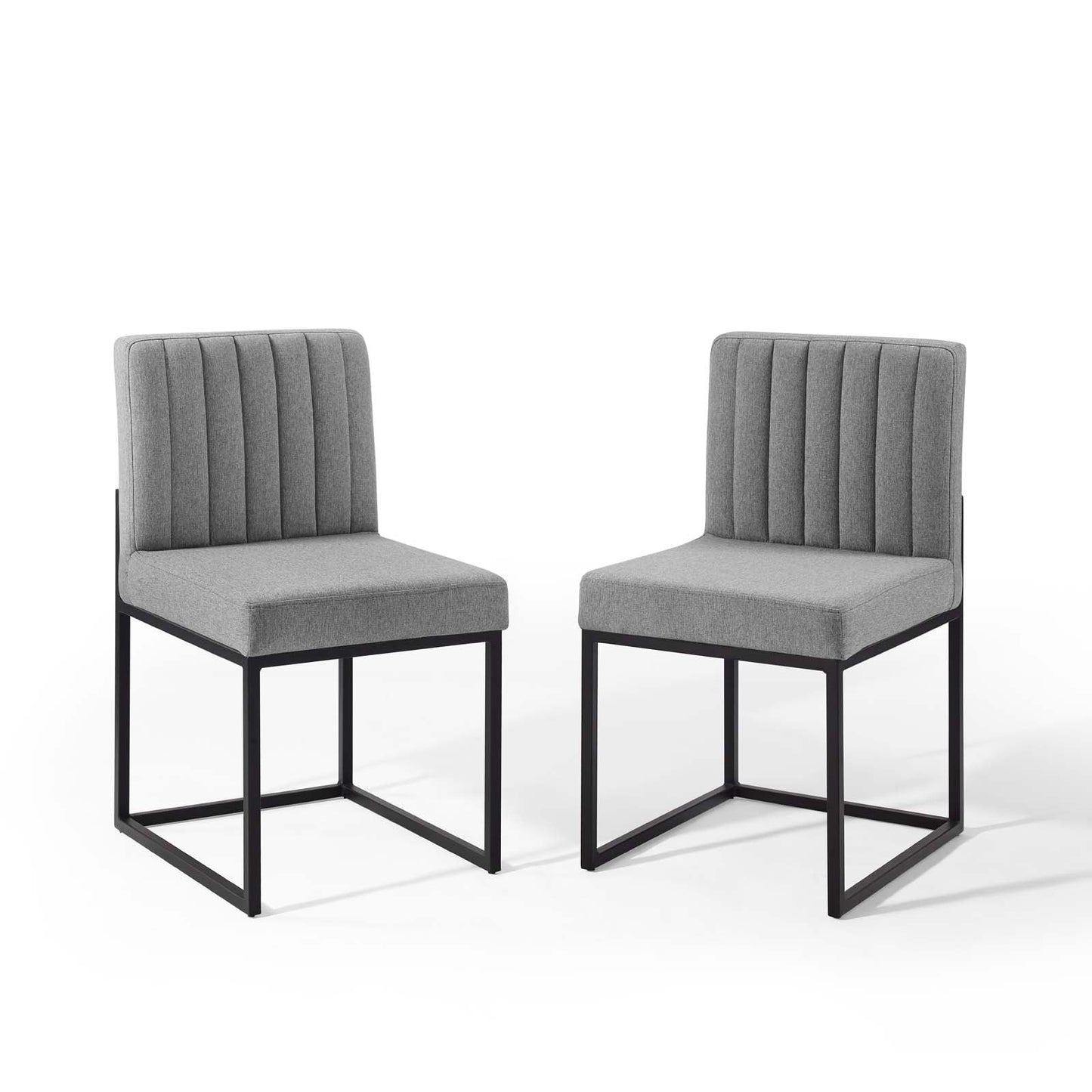 Modway Carriage Dining Chair Upholstered Fabric Set of 2 | Dining Chairs | 