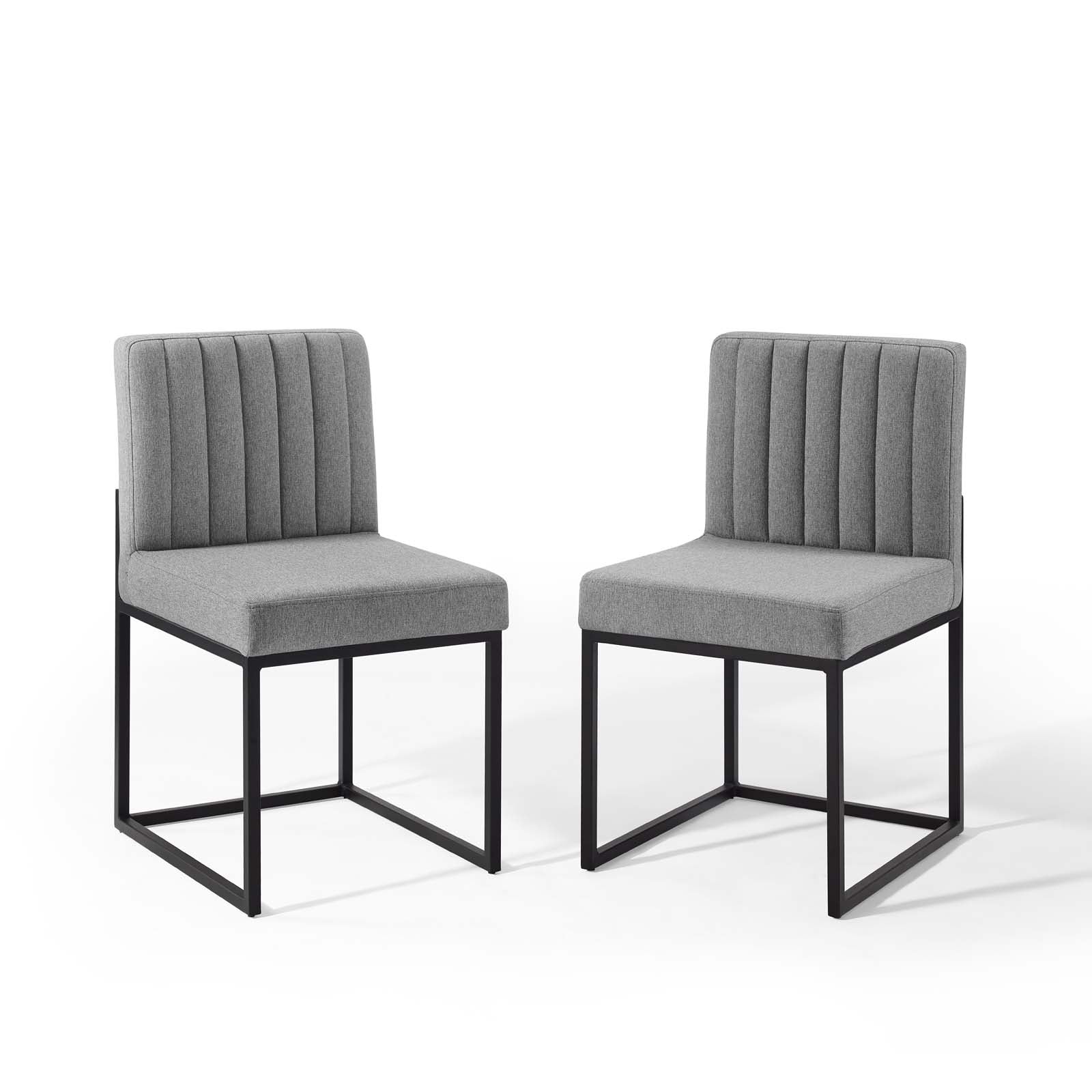 Modway Carriage Dining Chair Upholstered Fabric Set of 2 | Dining Chairs | 