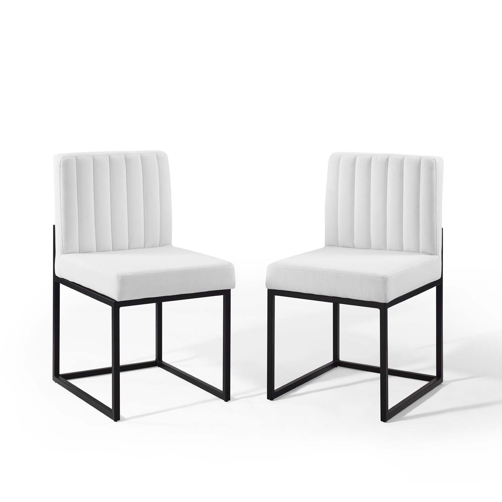 Modway Carriage Dining Chair Upholstered Fabric Set of 2 | Dining Chairs | 