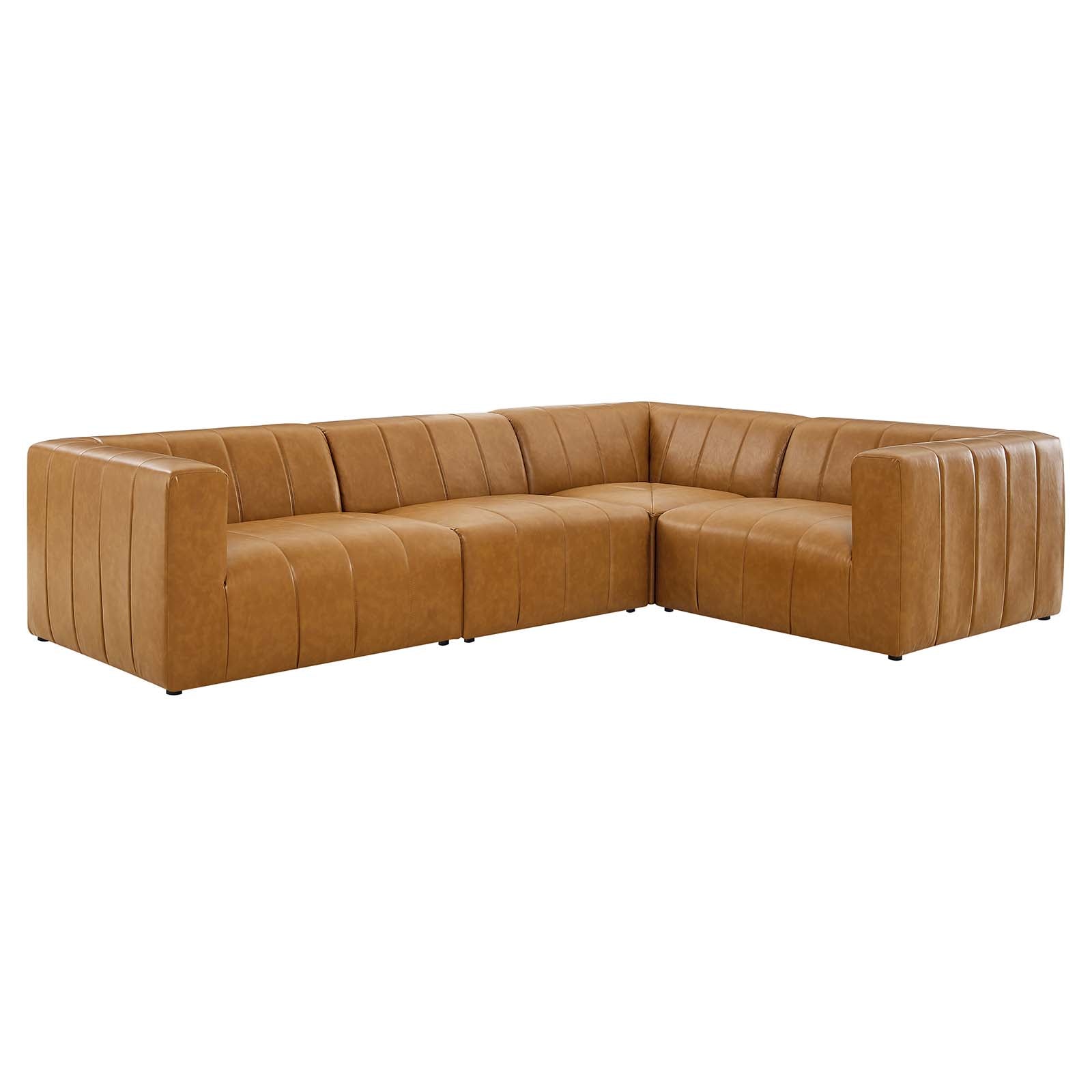 Bartlett Vegan Leather 4-Piece Sectional Sofa By Modway | Sofas | 
