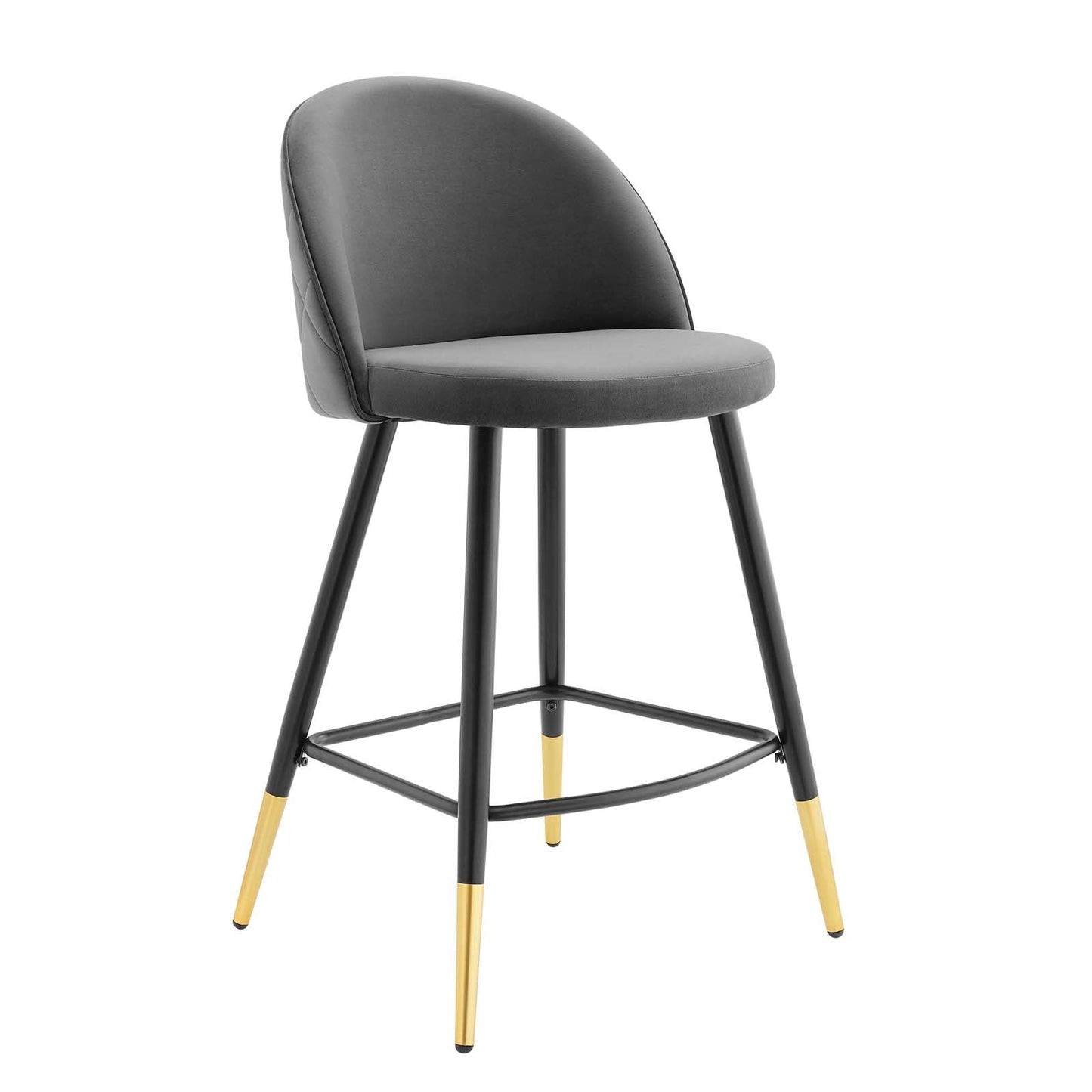 Modway Cordial Performance Velvet Counter Stools - Set of 2 | Bar Stools | 