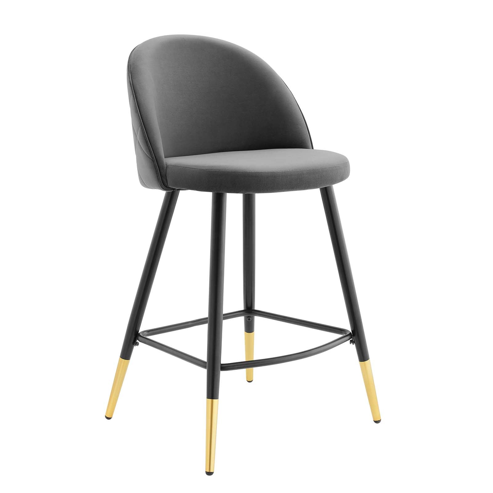 Modway Cordial Performance Velvet Counter Stools - Set of 2 | Bar Stools | 