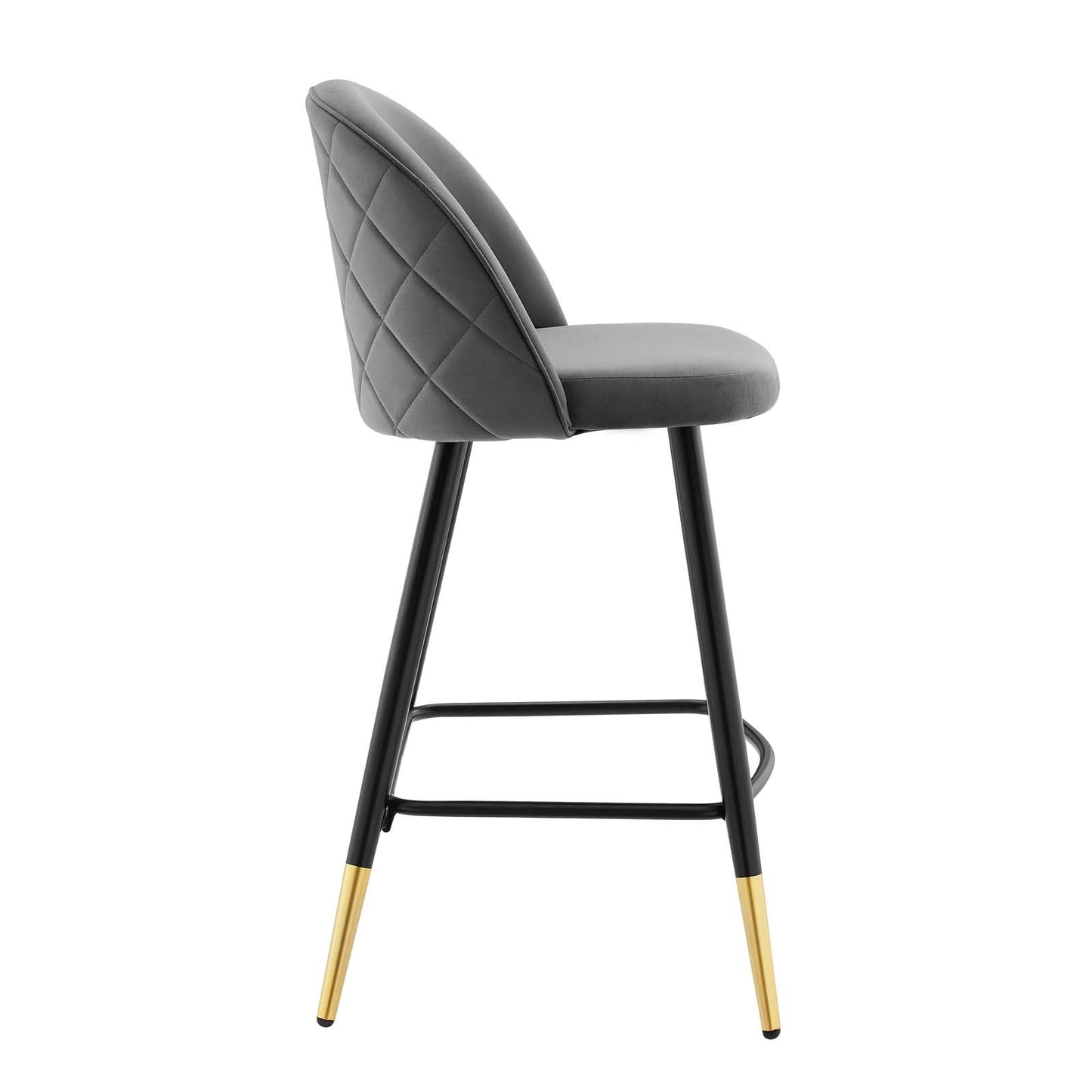 Modway Cordial Performance Velvet Counter Stools - Set of 2 | Bar Stools | 