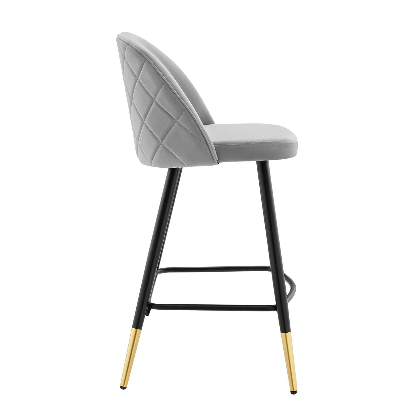 Modway Cordial Performance Velvet Counter Stools - Set of 2 | Bar Stools | 