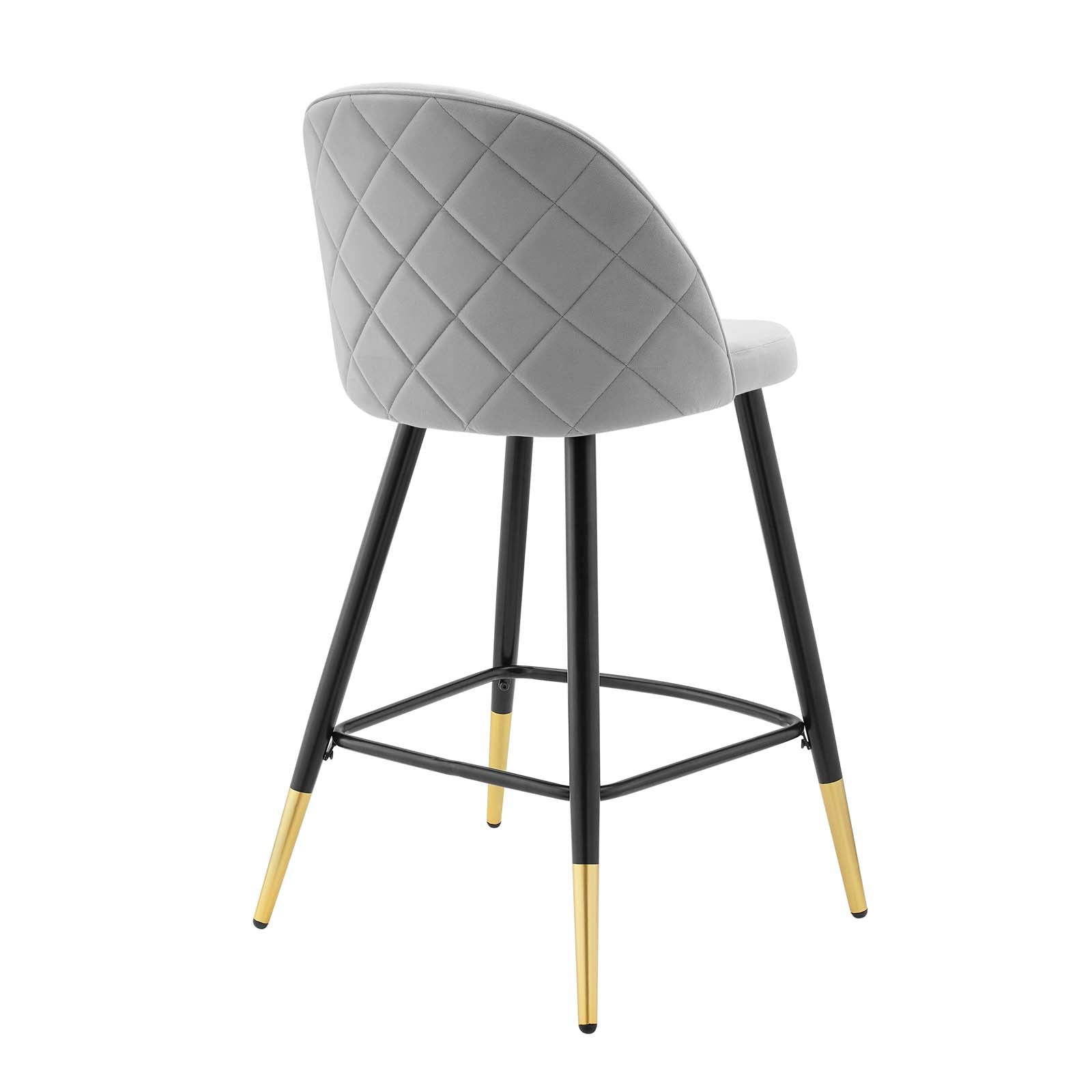 Modway Cordial Performance Velvet Counter Stools - Set of 2 | Bar Stools | 