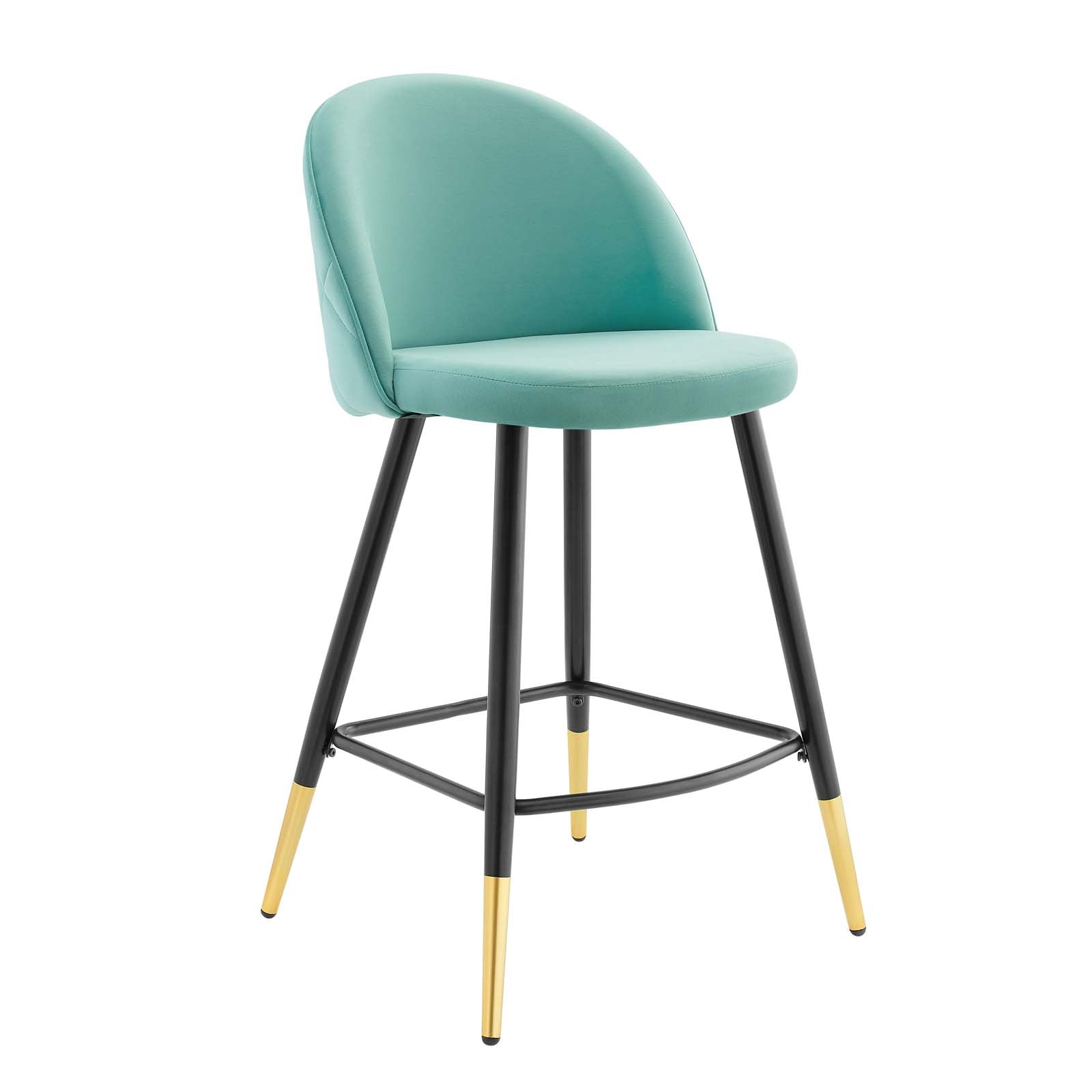 Modway Cordial Performance Velvet Counter Stools - Set of 2 | Bar Stools | 