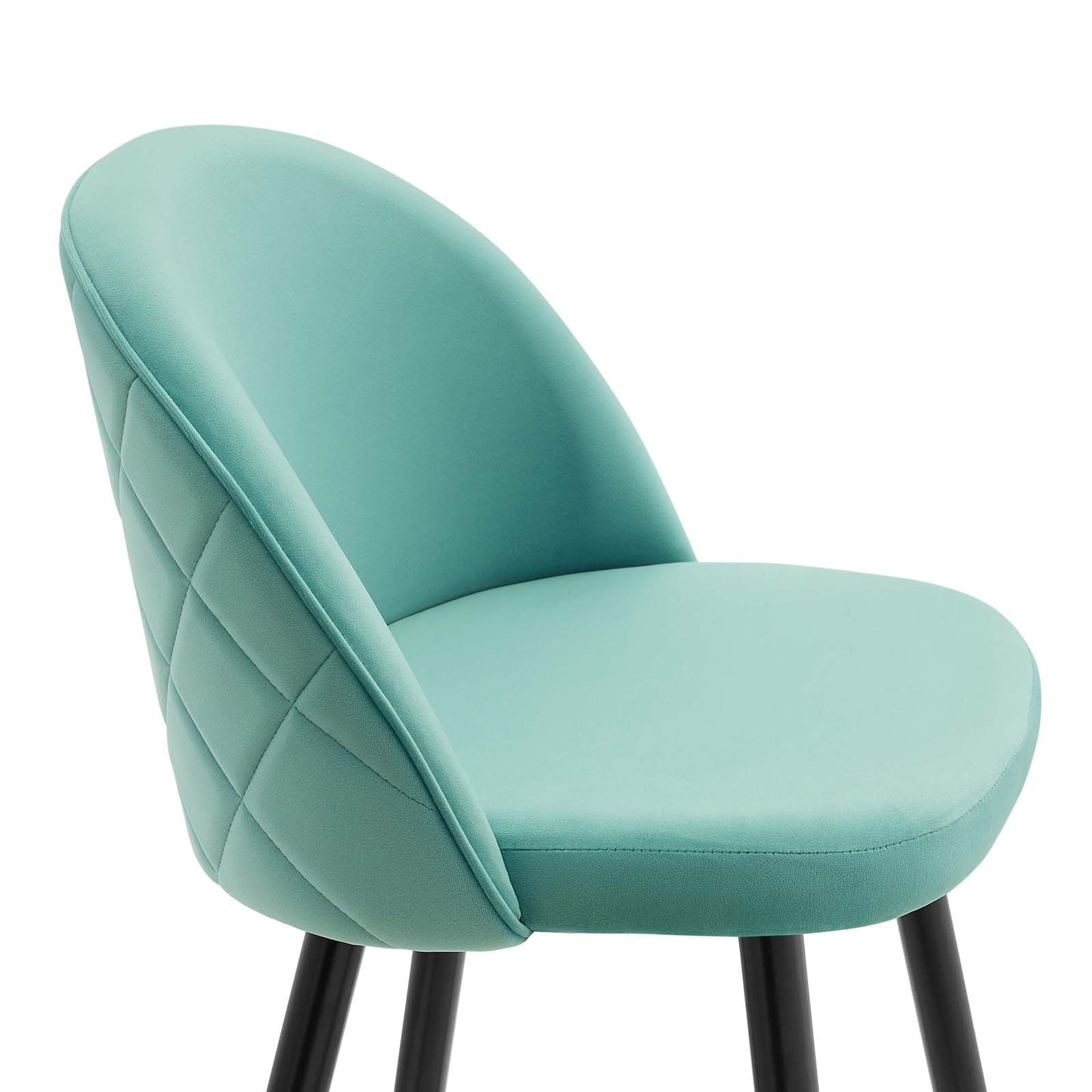 Modway Cordial Performance Velvet Counter Stools - Set of 2 | Bar Stools | 