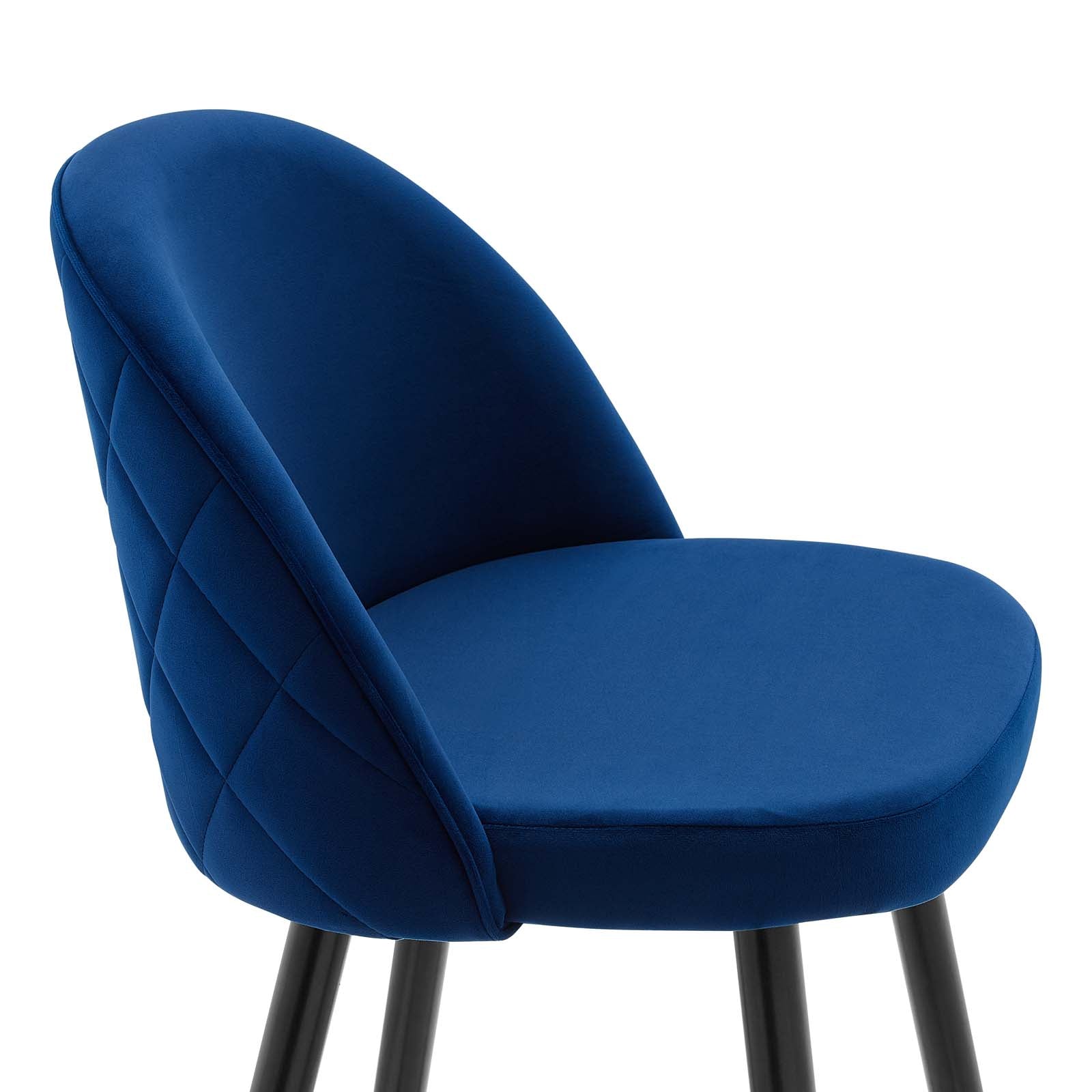 Modway Cordial Performance Velvet Counter Stools - Set of 2 | Bar Stools | 