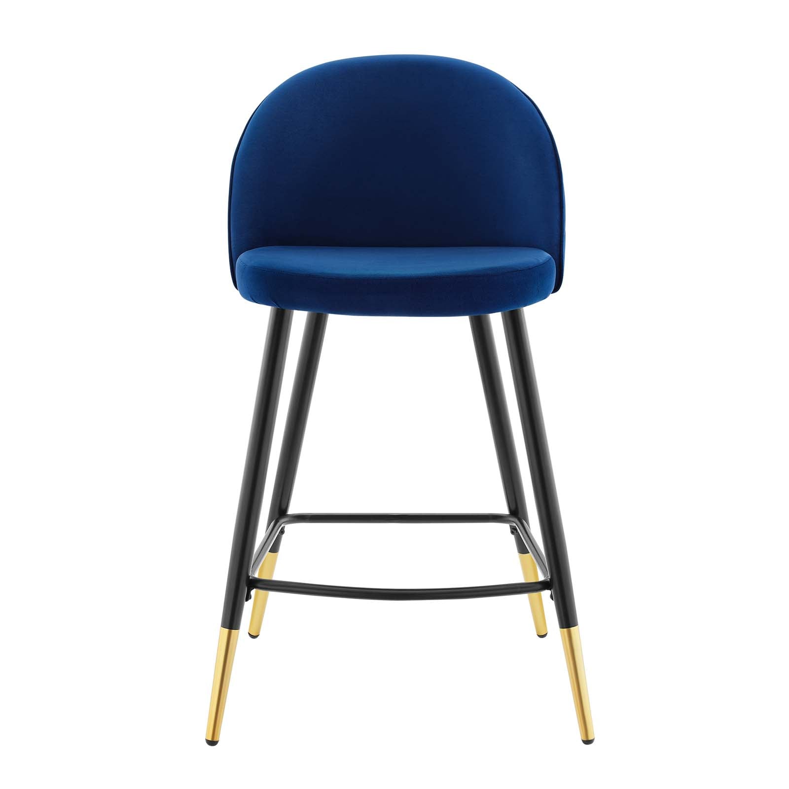 Modway Cordial Performance Velvet Counter Stools - Set of 2 | Bar Stools | 
