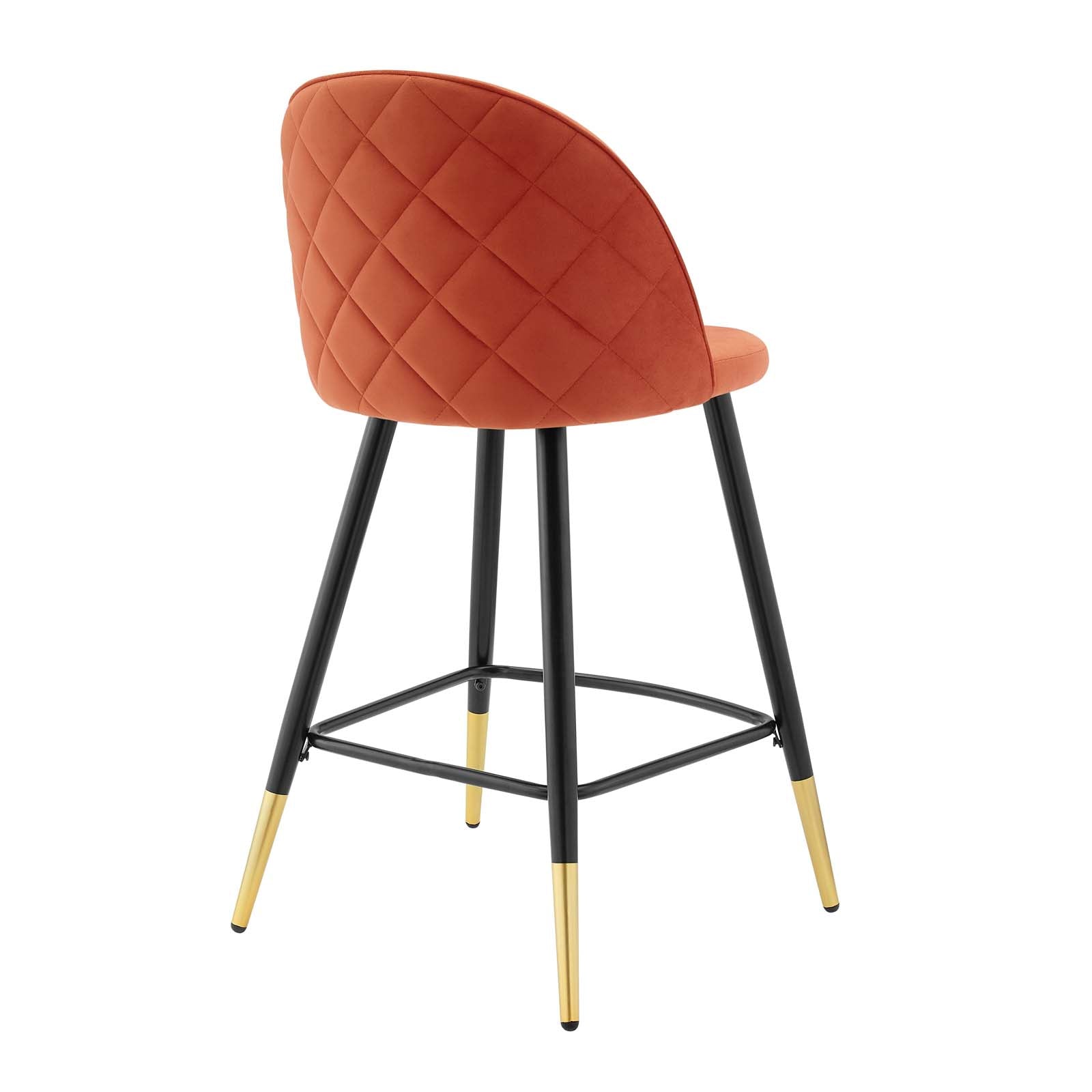 Modway Cordial Performance Velvet Counter Stools - Set of 2 | Bar Stools | 