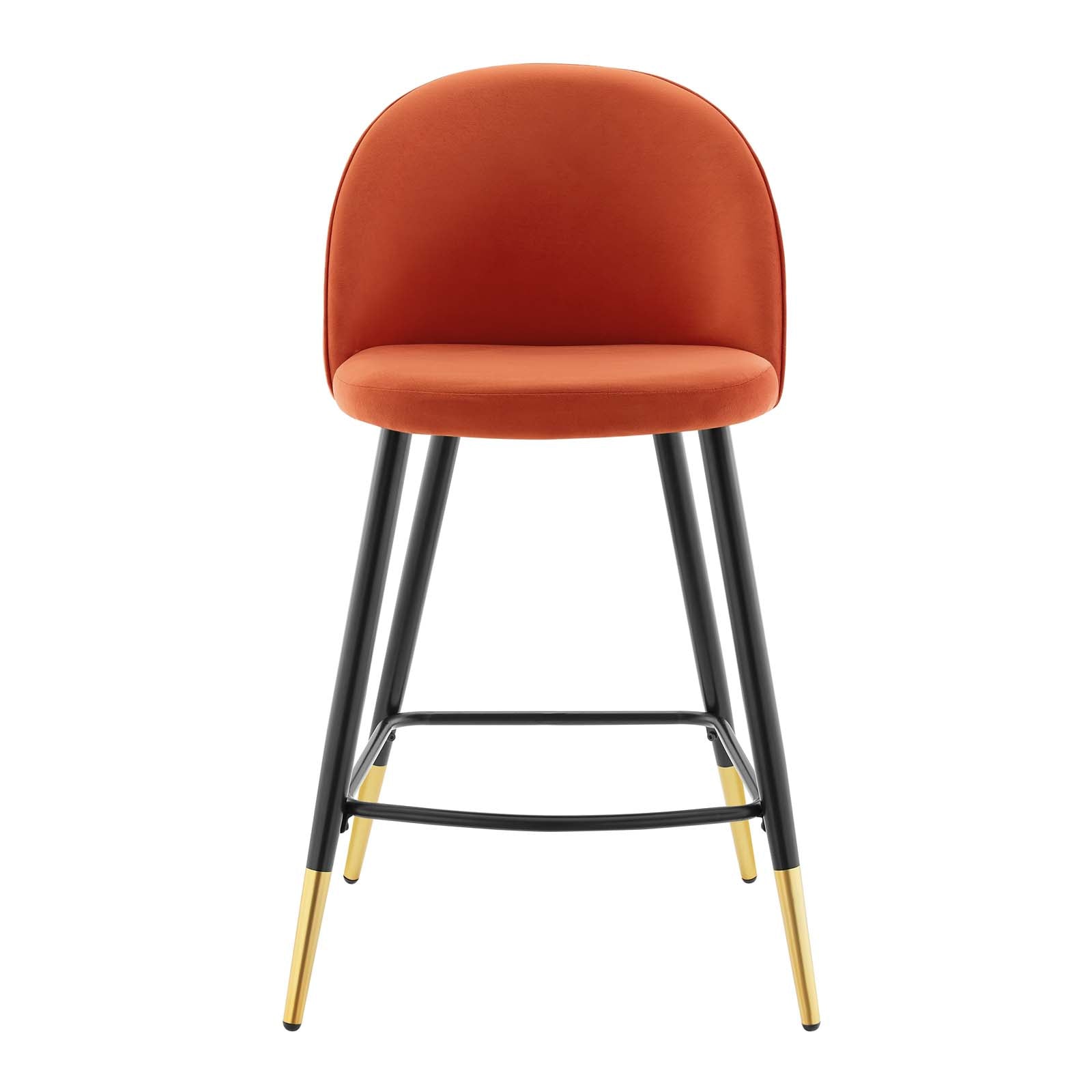 Modway Cordial Performance Velvet Counter Stools - Set of 2 | Bar Stools | 